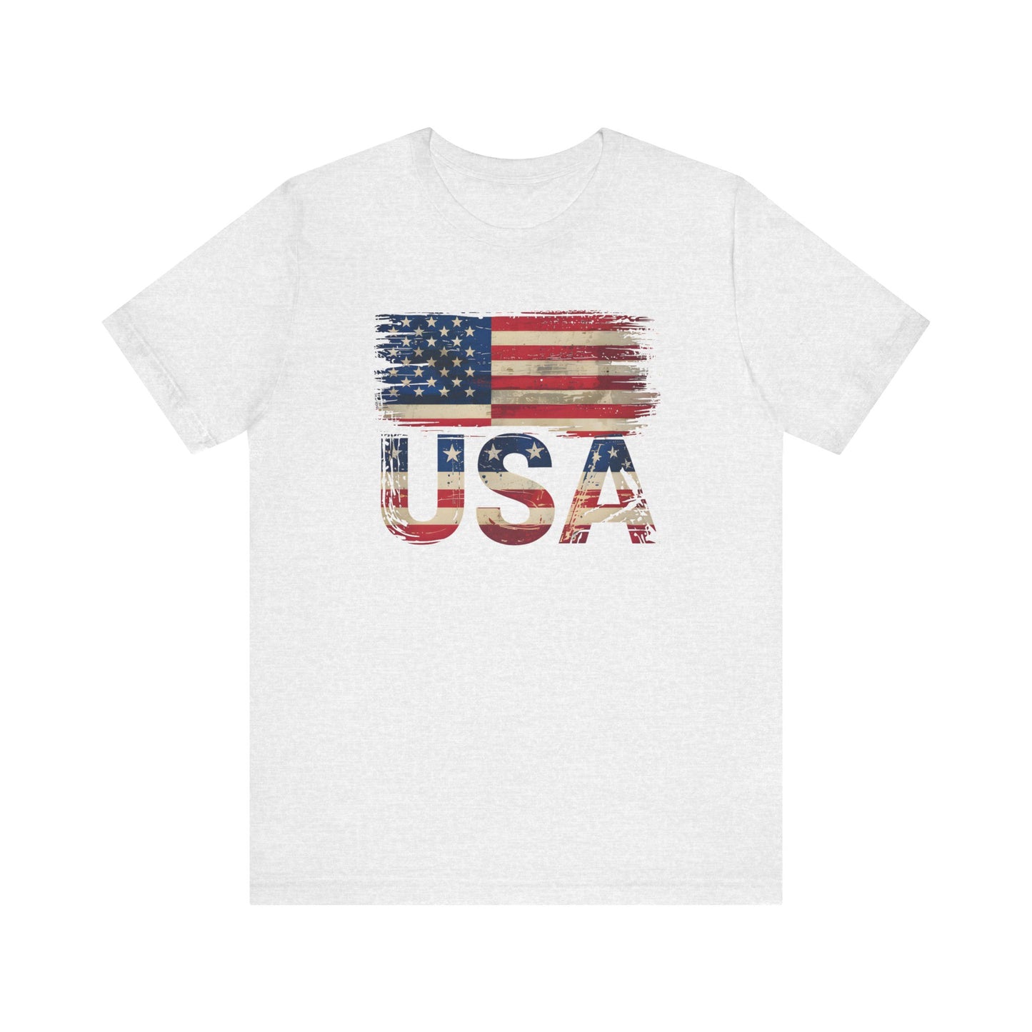 Distressed USA Jersey Short Sleeve Tee
