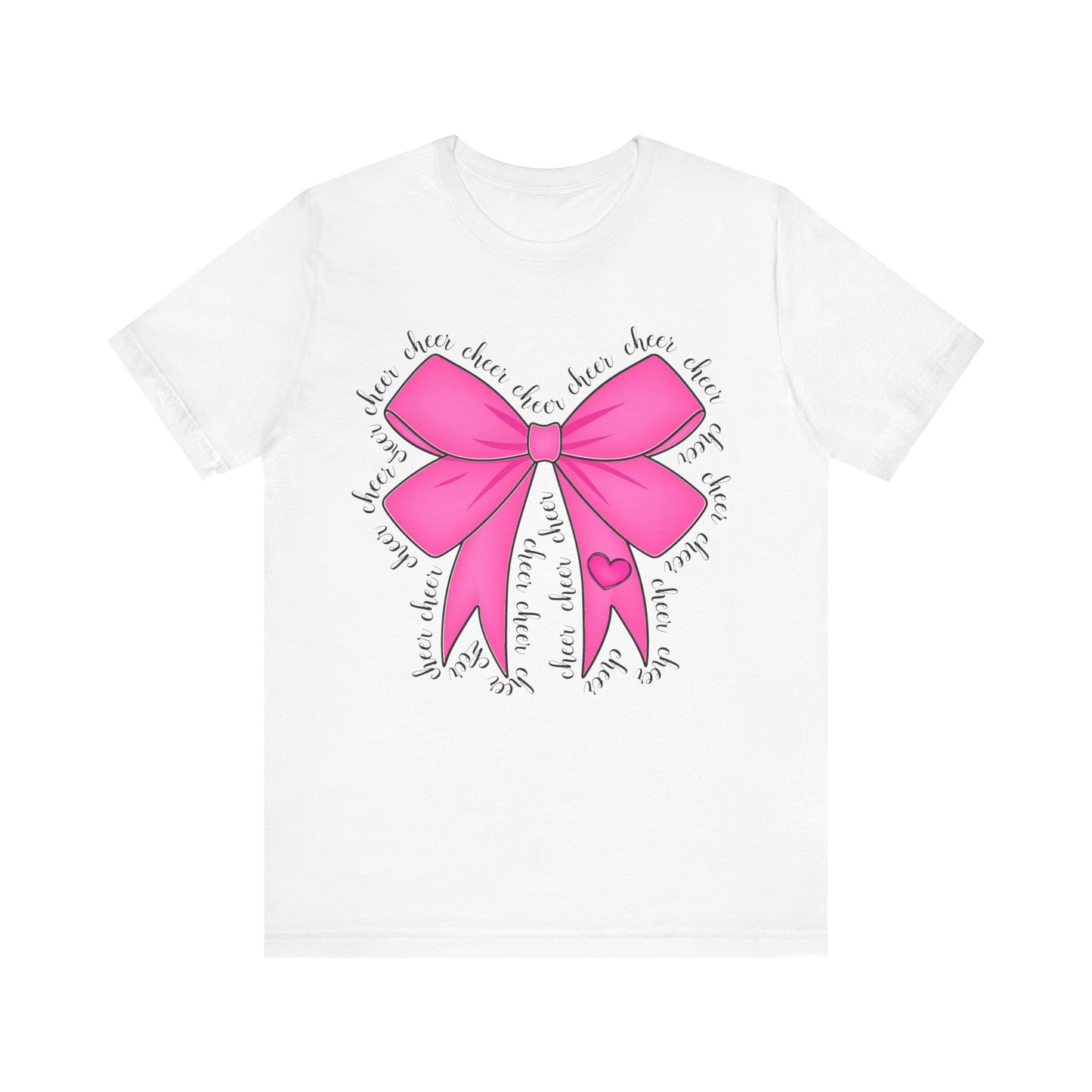 Pink Cheer Bow Jersey Short Sleeve Tee