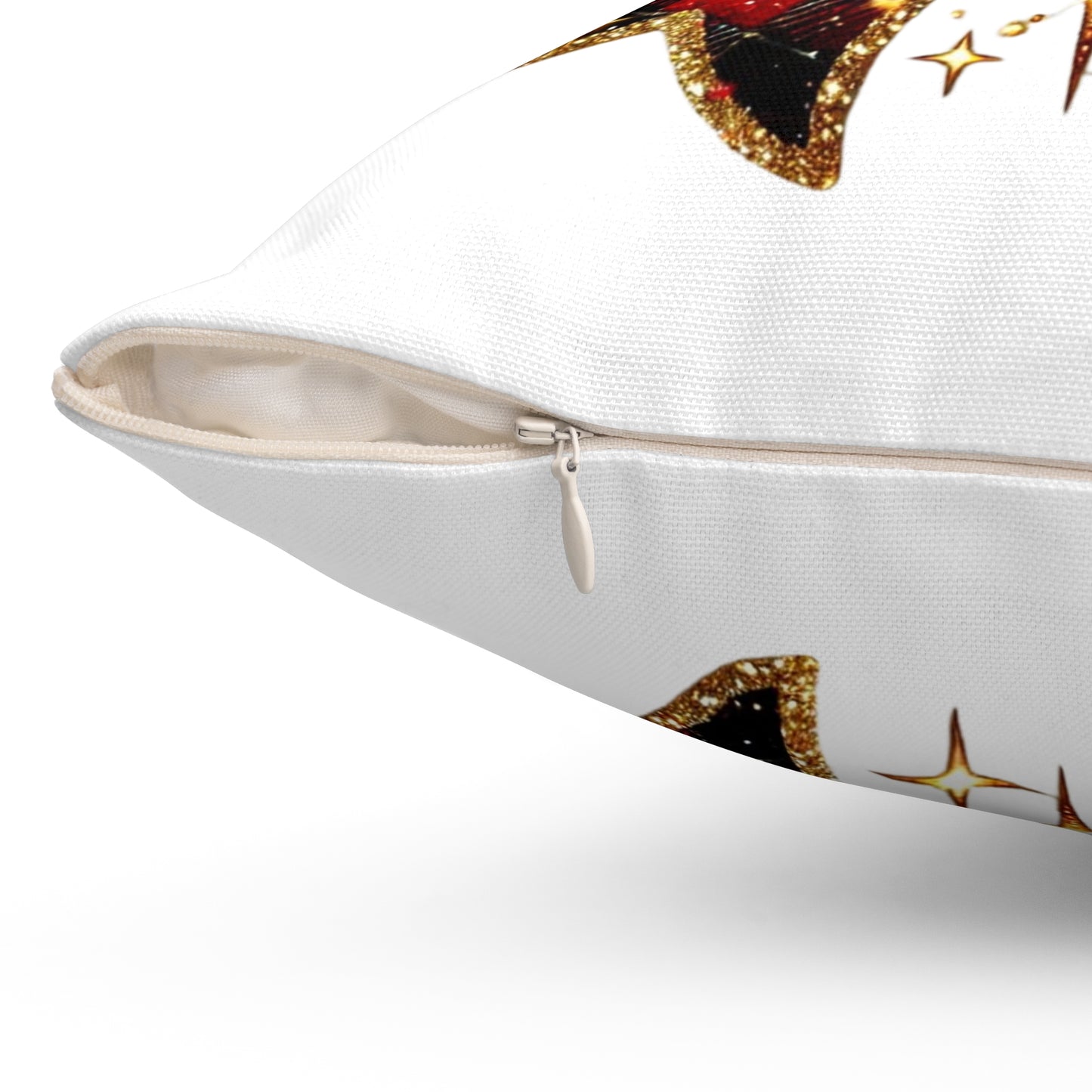 Christmas Reindeer Bow Spun Polyester Square Pillow