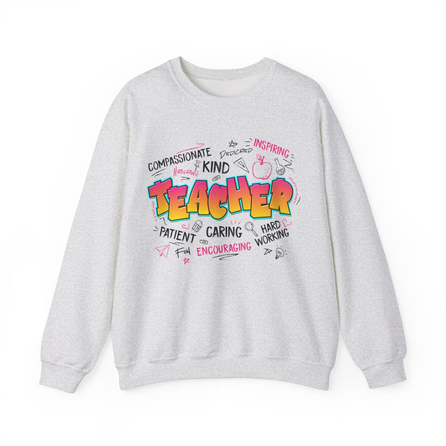 Teacher Graffiti Heavy Blend™ Crewneck Sweatshirt