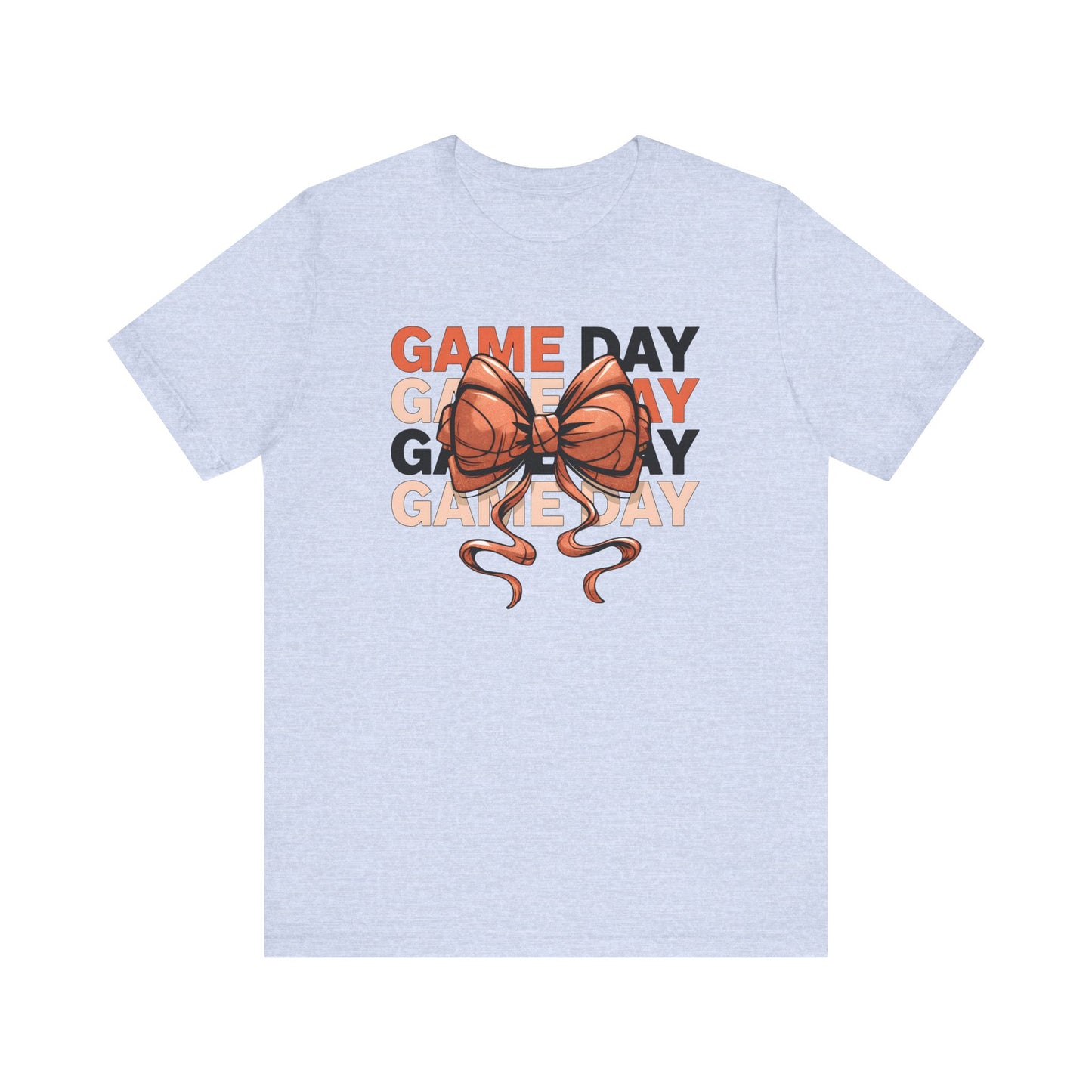 Game Day Basketball Bow Jersey Short Sleeve Tee
