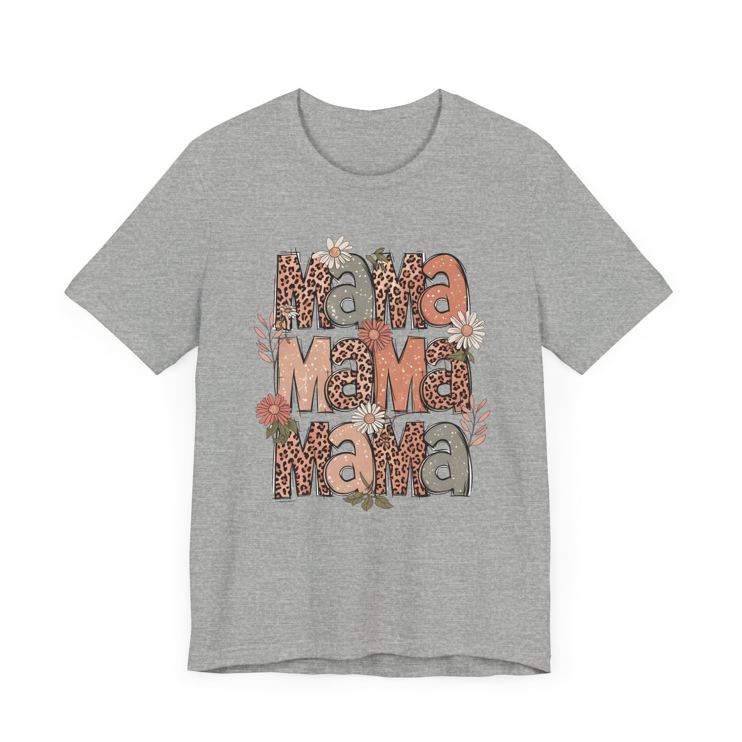 Floral Stacked Mama Jersey Short Sleeve Tee