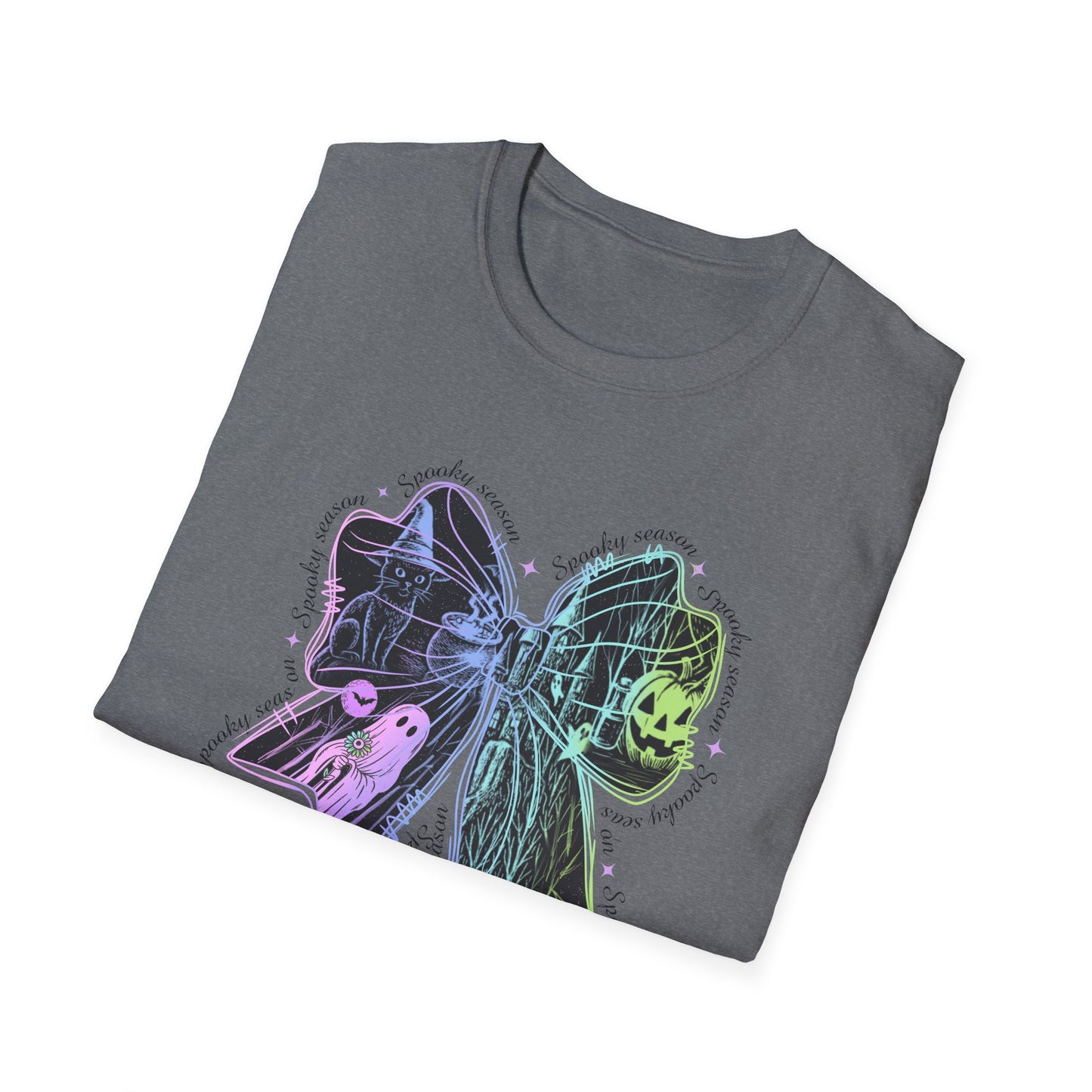 Neon Spooky Bow Softstyle T-Shirt