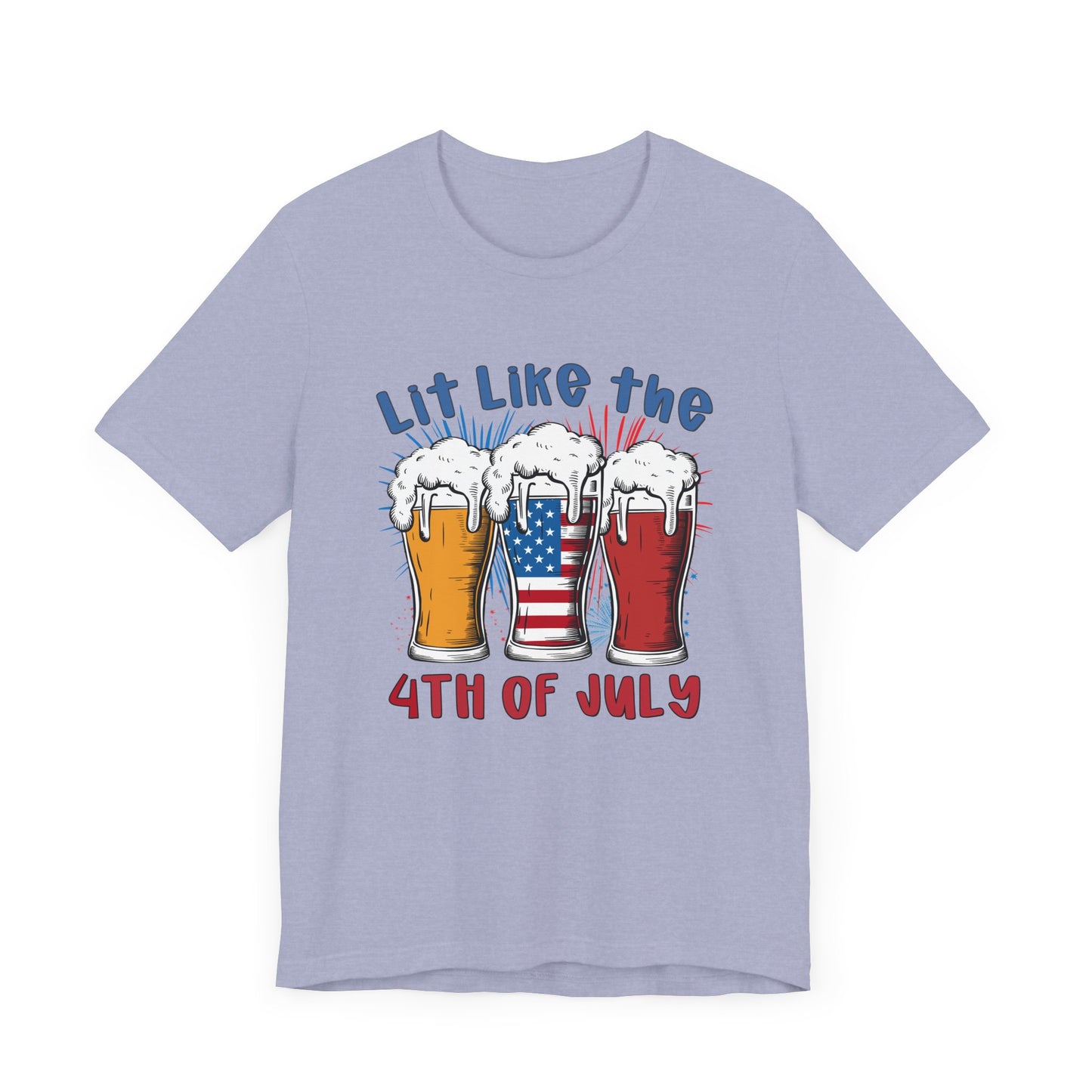 Lit Like The Fourth Of July Jersey Short Sleeve Tee