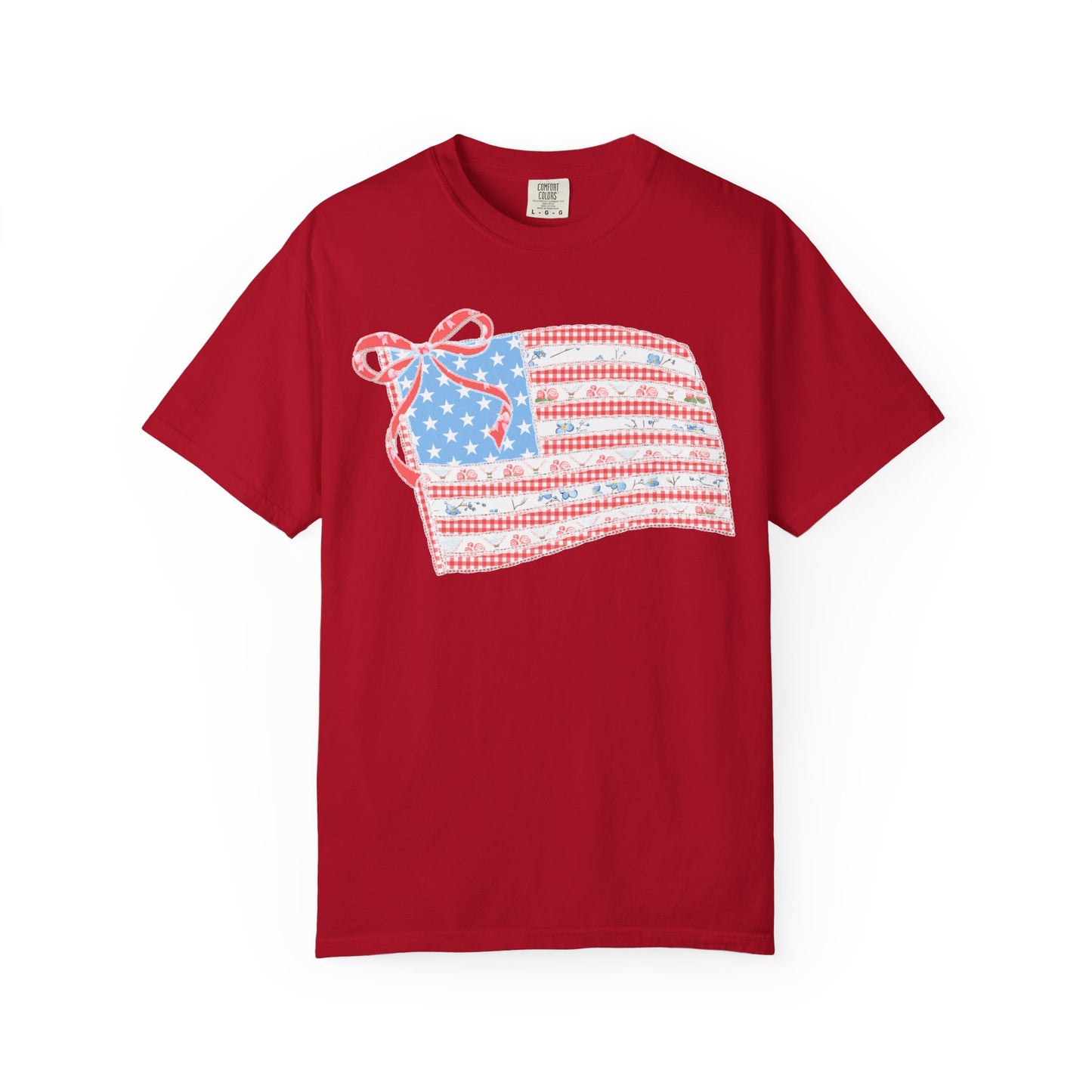 Vintage Floral Flag Garment-Dyed T-shirt