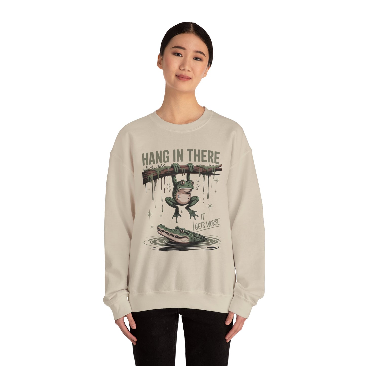 Hang In There Heavy Blend™ Crewneck Sweatshirt