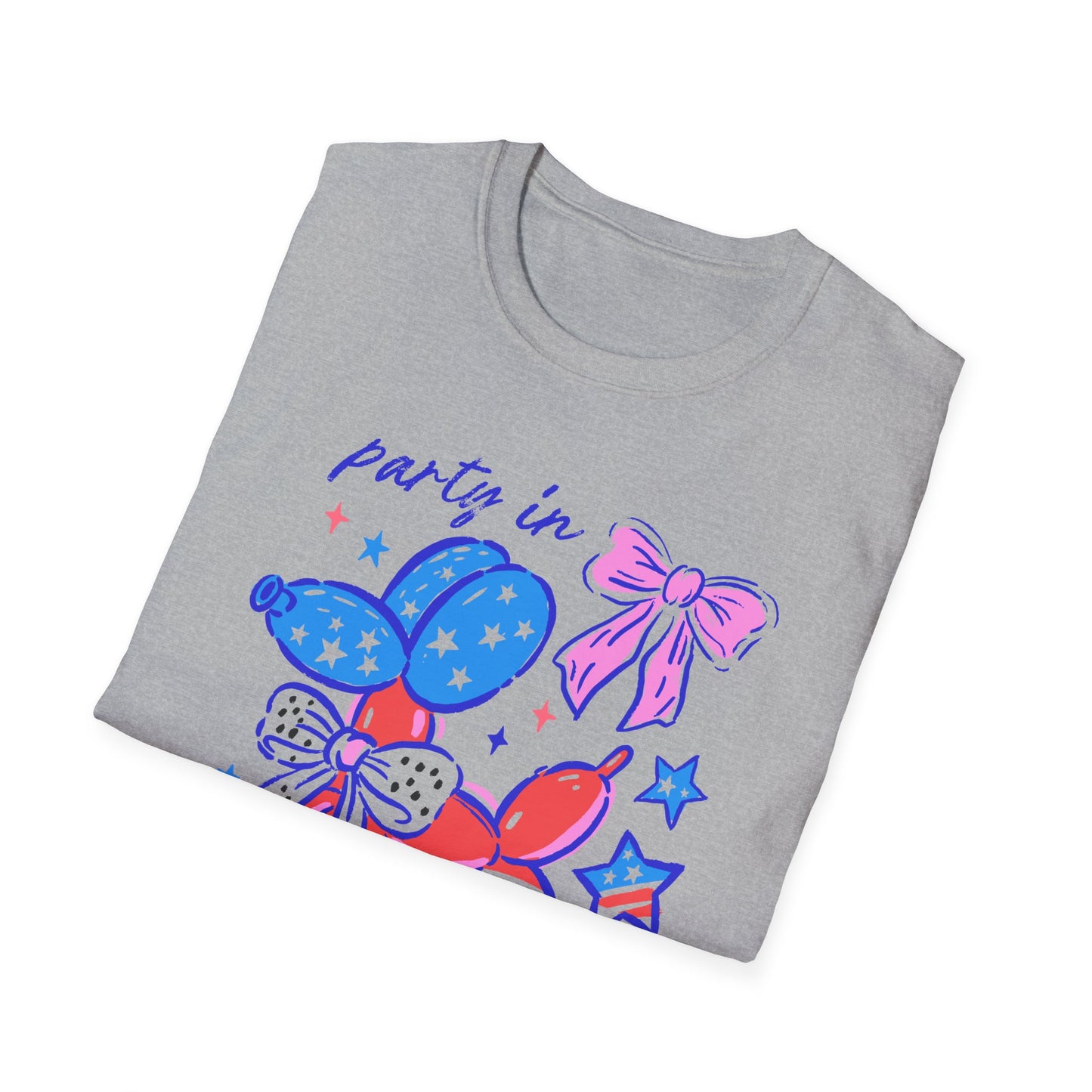 Party In The USA Balloon Dog Softstyle T-Shirt