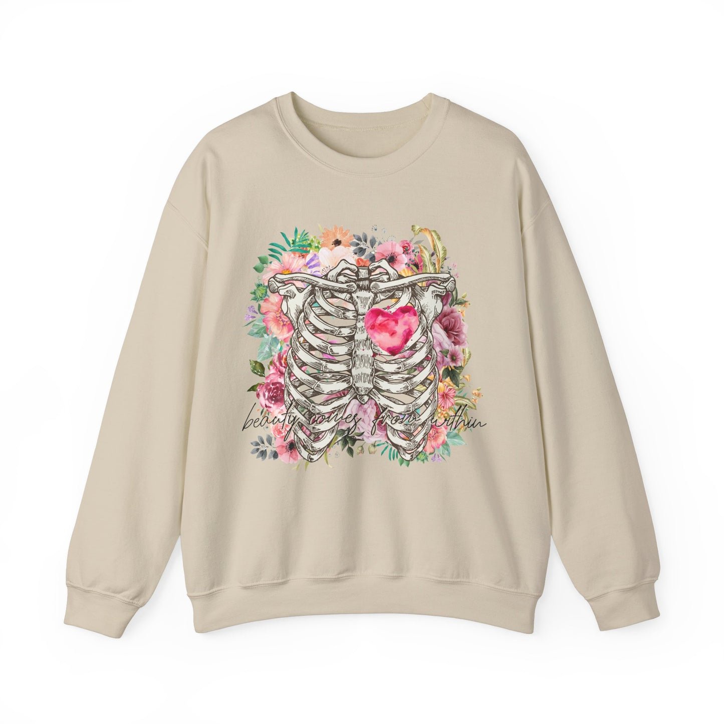 Beauty Comes From Within Heavy Blend™ Crewneck Sweatshirt