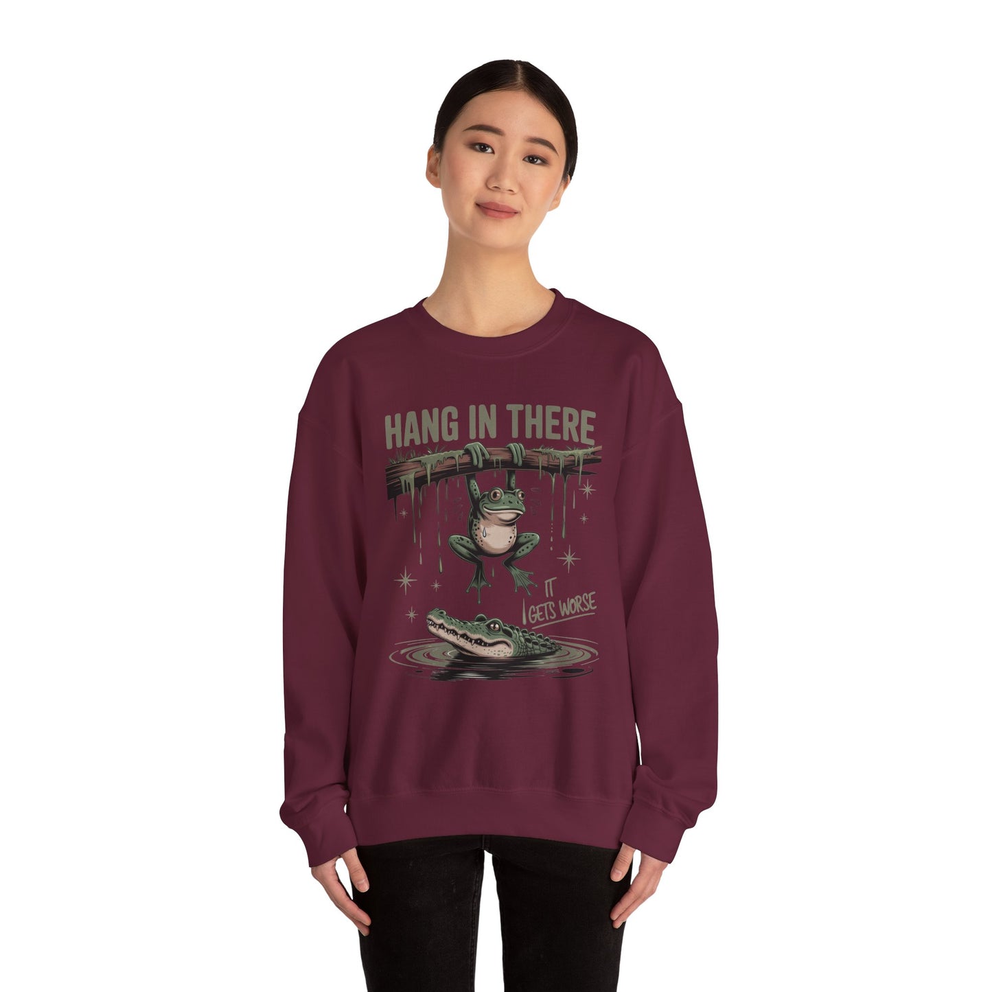 Hang In There Heavy Blend™ Crewneck Sweatshirt