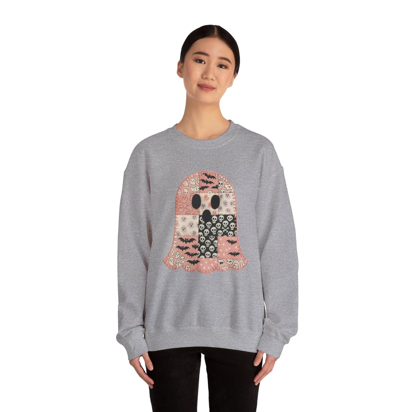 Patchwork Ghost Heavy Blend™ Crewneck Sweatshirt