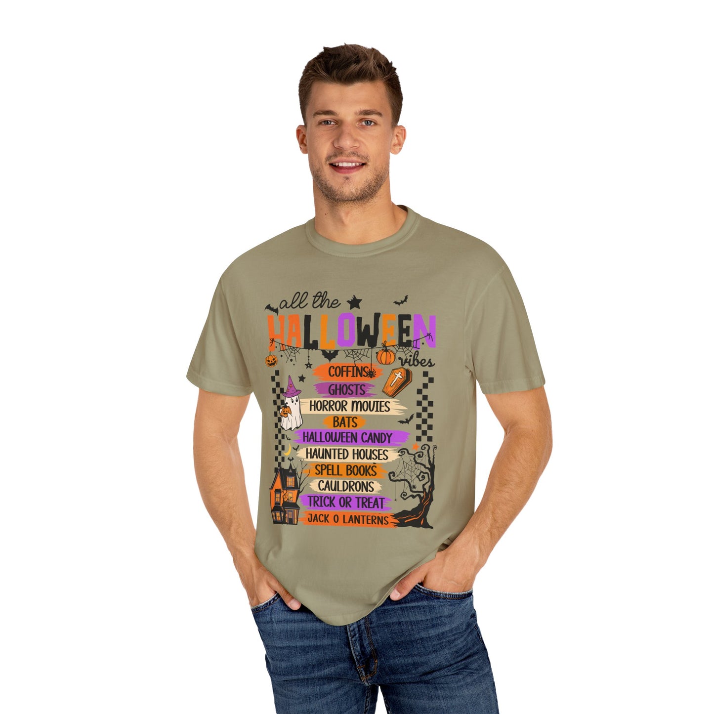 All The Halloween Vibes Garment-Dyed T-shirt