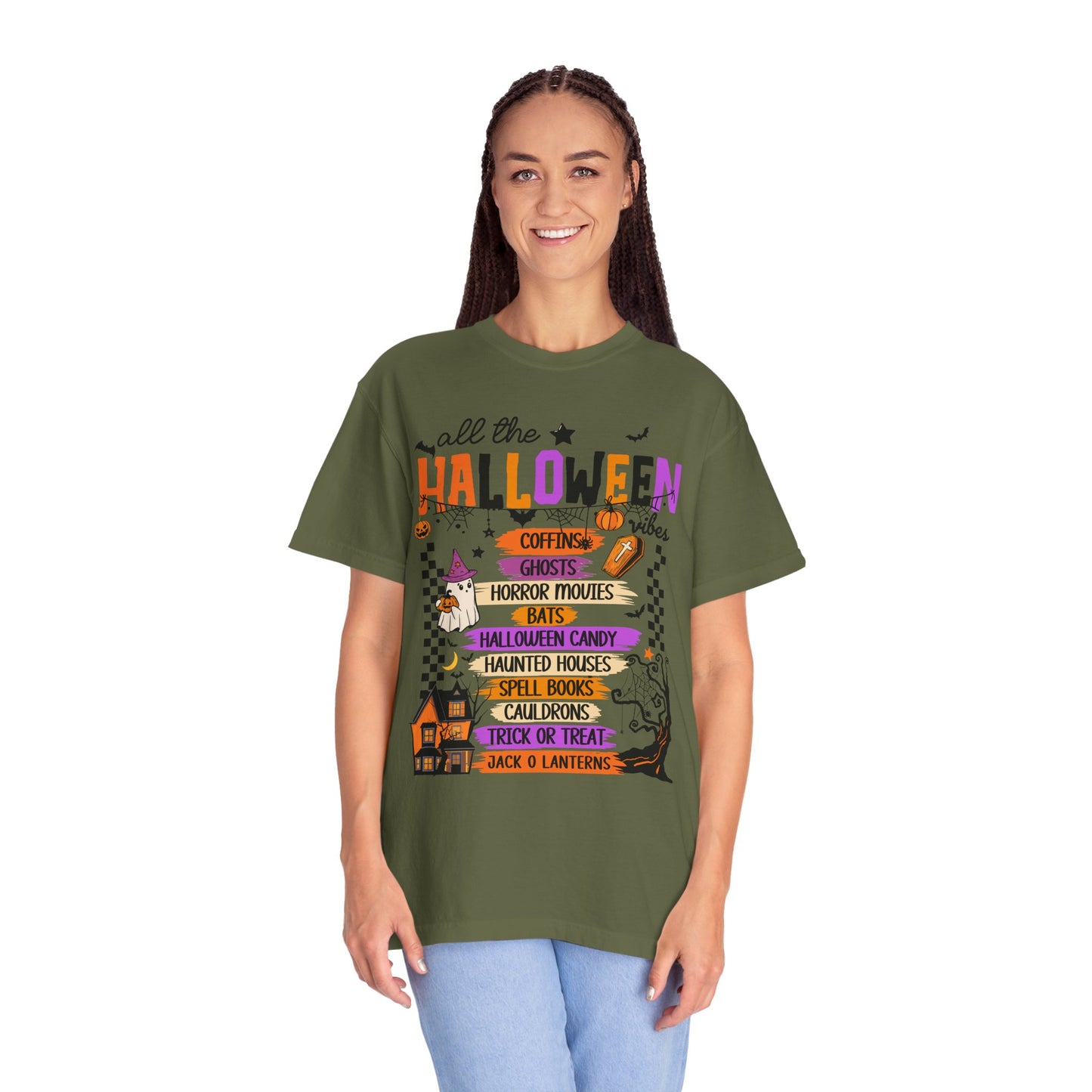 All The Halloween Vibes Garment-Dyed T-shirt