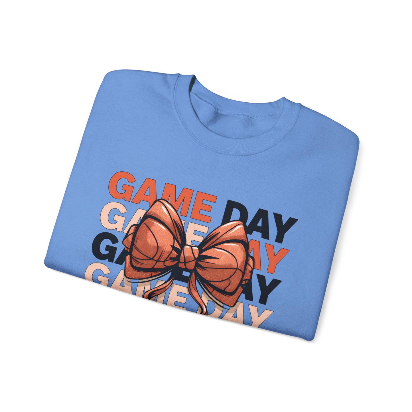 Game Day Basketball Bow Heavy Blend™ Crewneck Sweatshirt