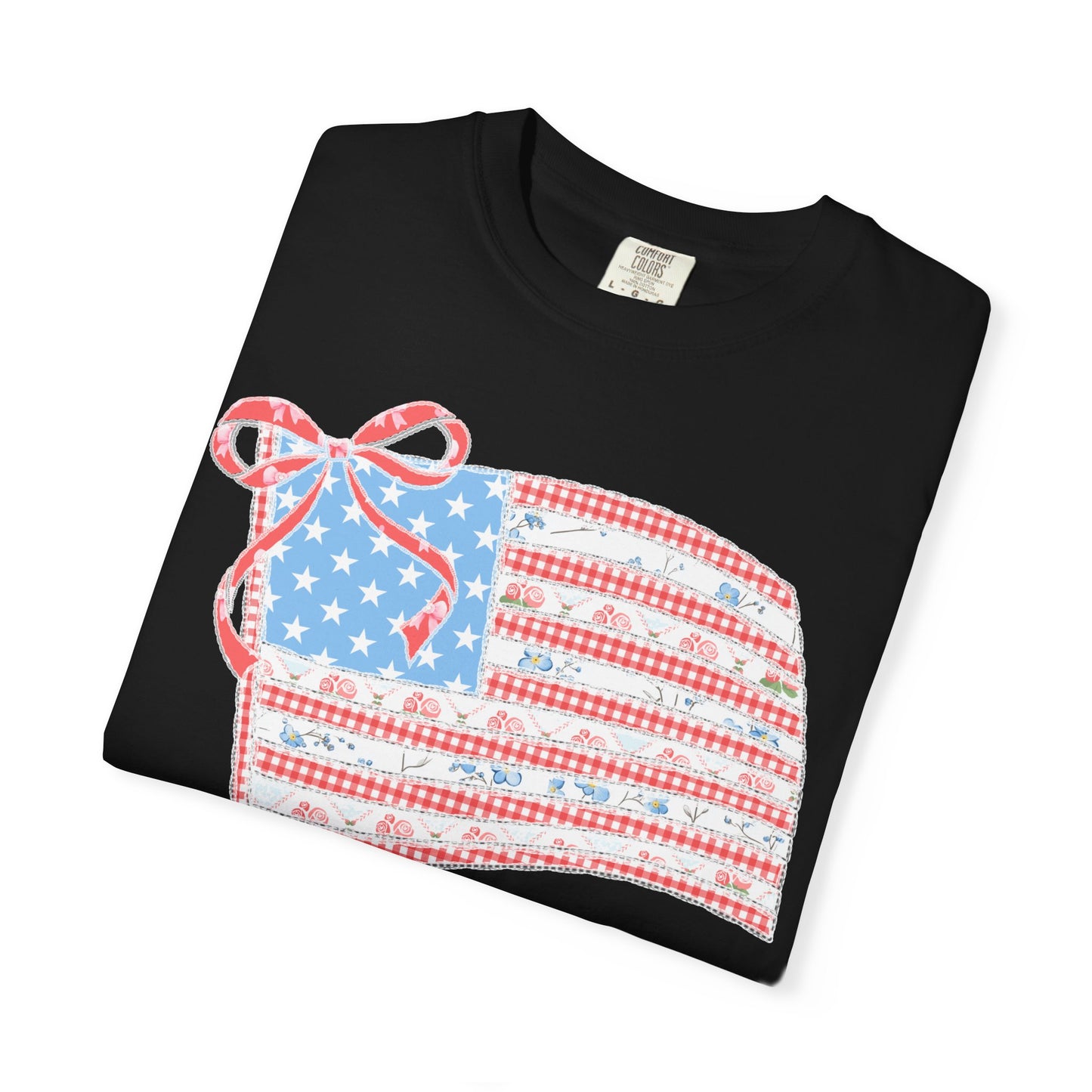 Vintage Floral Flag Garment-Dyed T-shirt