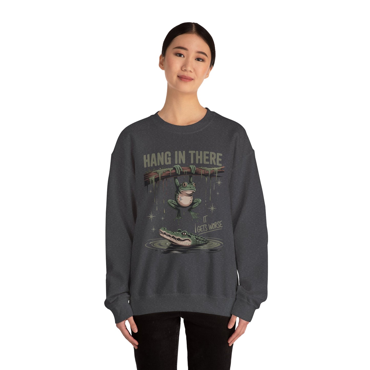 Hang In There Heavy Blend™ Crewneck Sweatshirt