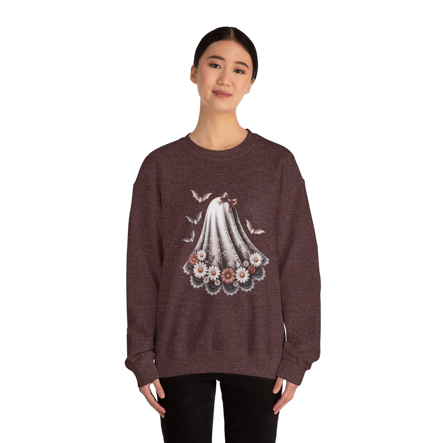 Lace Ghost Heavy Blend™ Crewneck Sweatshirt