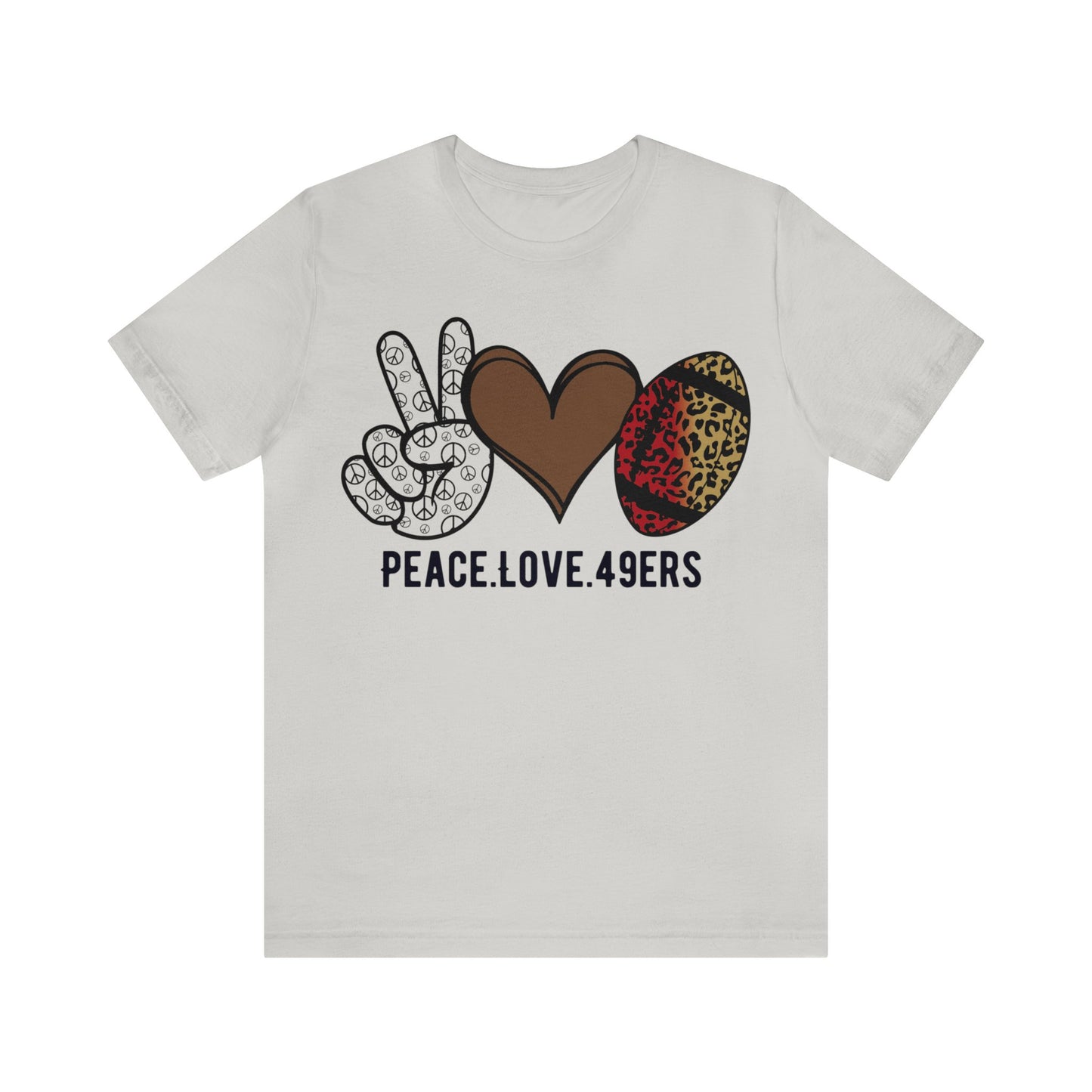 Peace Love 49ers Jersey Short Sleeve Tee