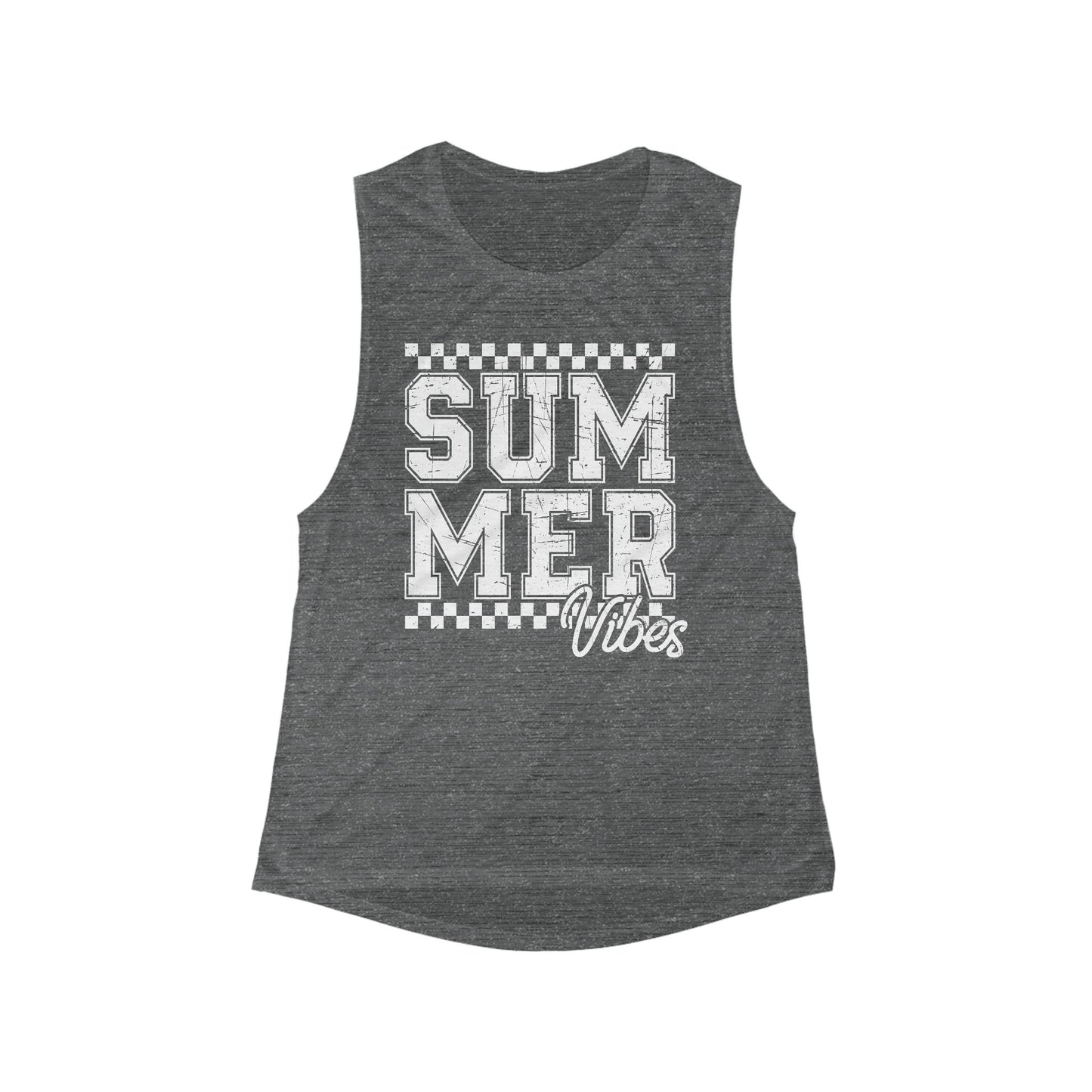 Summer Vibes Women's Flowy Scoop Muscle Tank