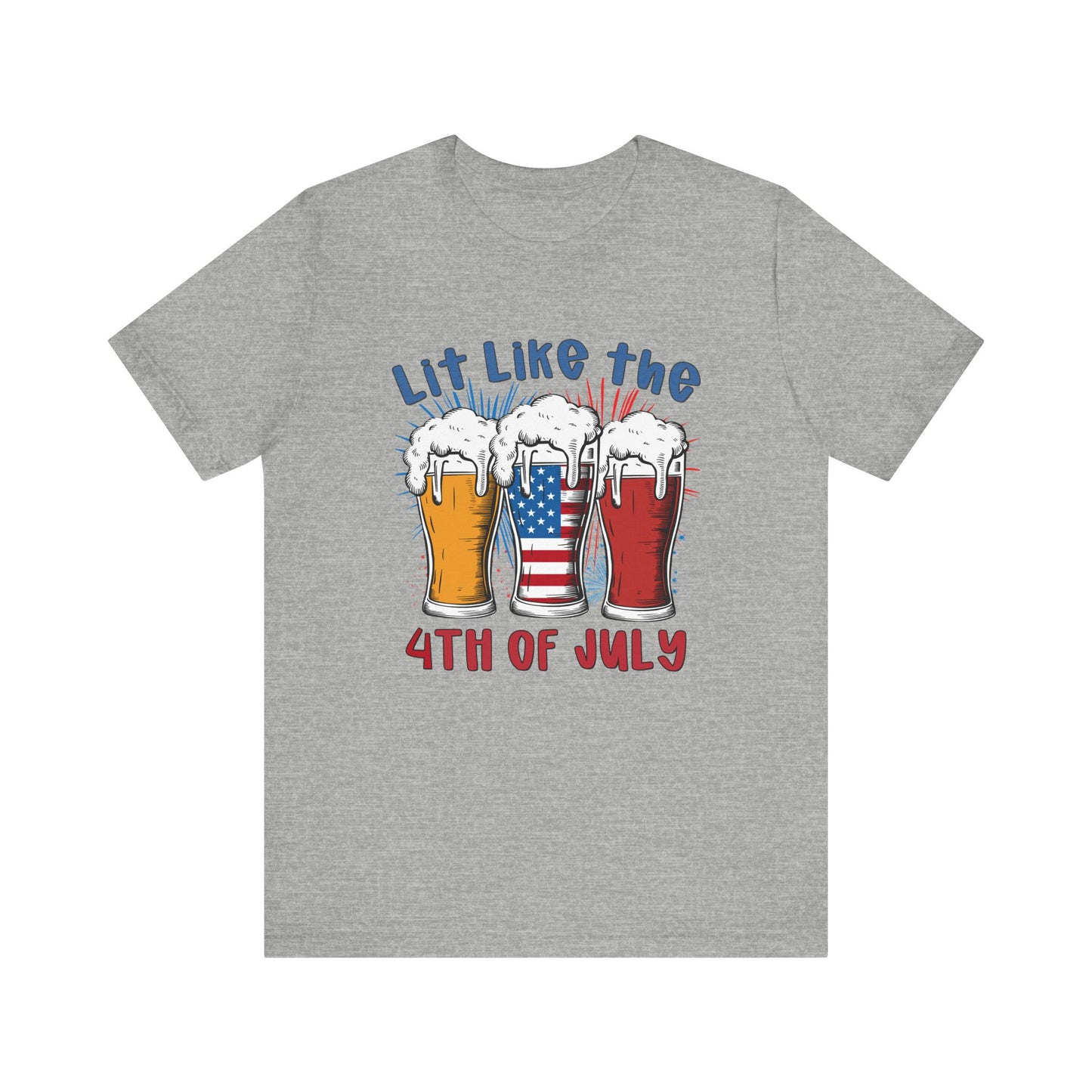 Lit Like The Fourth Of July Jersey Short Sleeve Tee