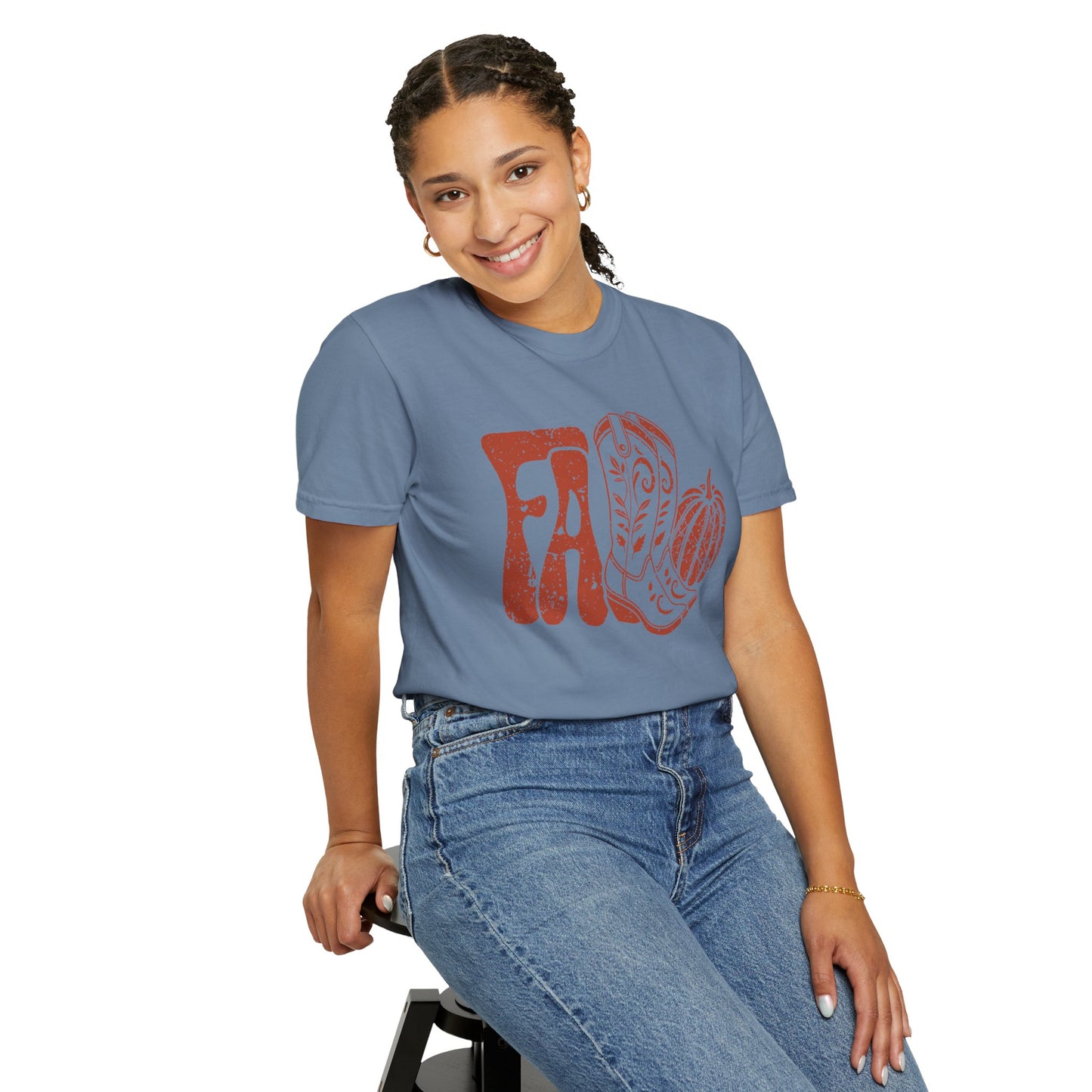 Western Fall Orange Garment-Dyed T-shirt