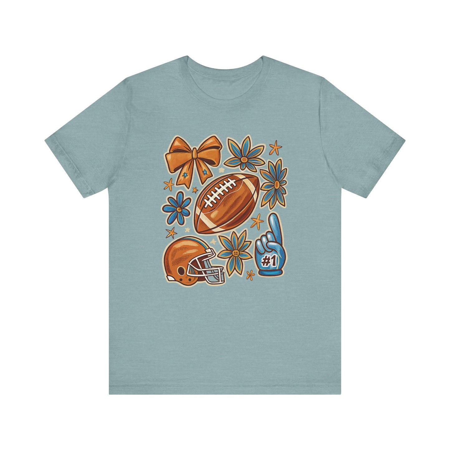 Fall Football Vibes Jersey Short Sleeve Tee