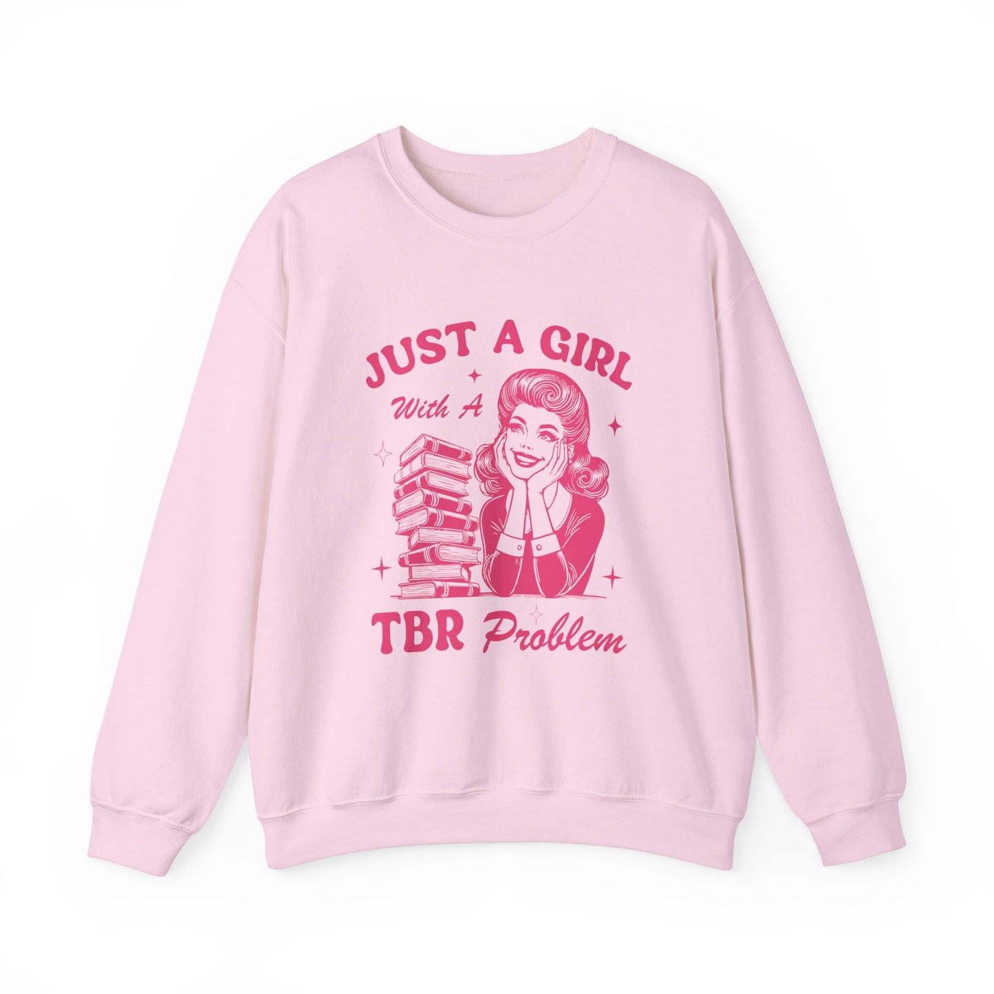 Just A Girl with A TBR Problem Heavy Blend™ Crewneck Sweatshirt