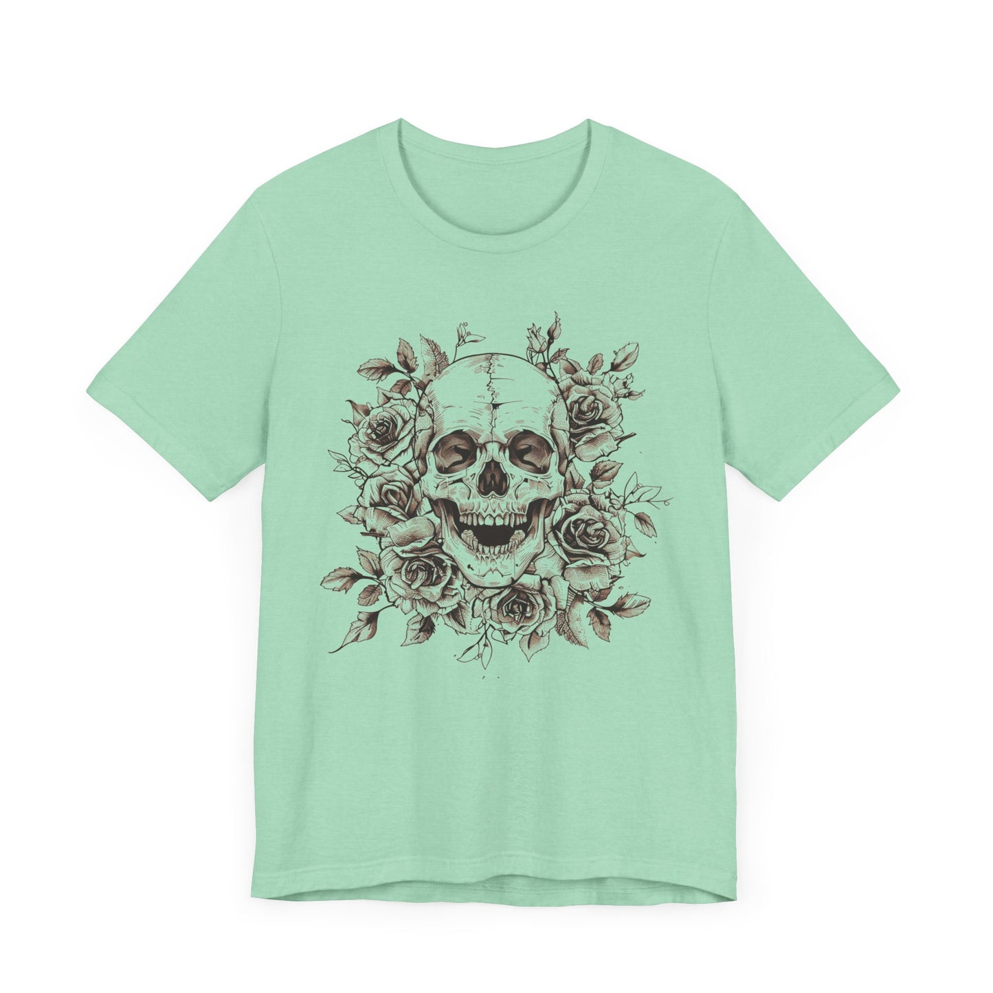 Rose Skull Jersey Short Sleeve Tee