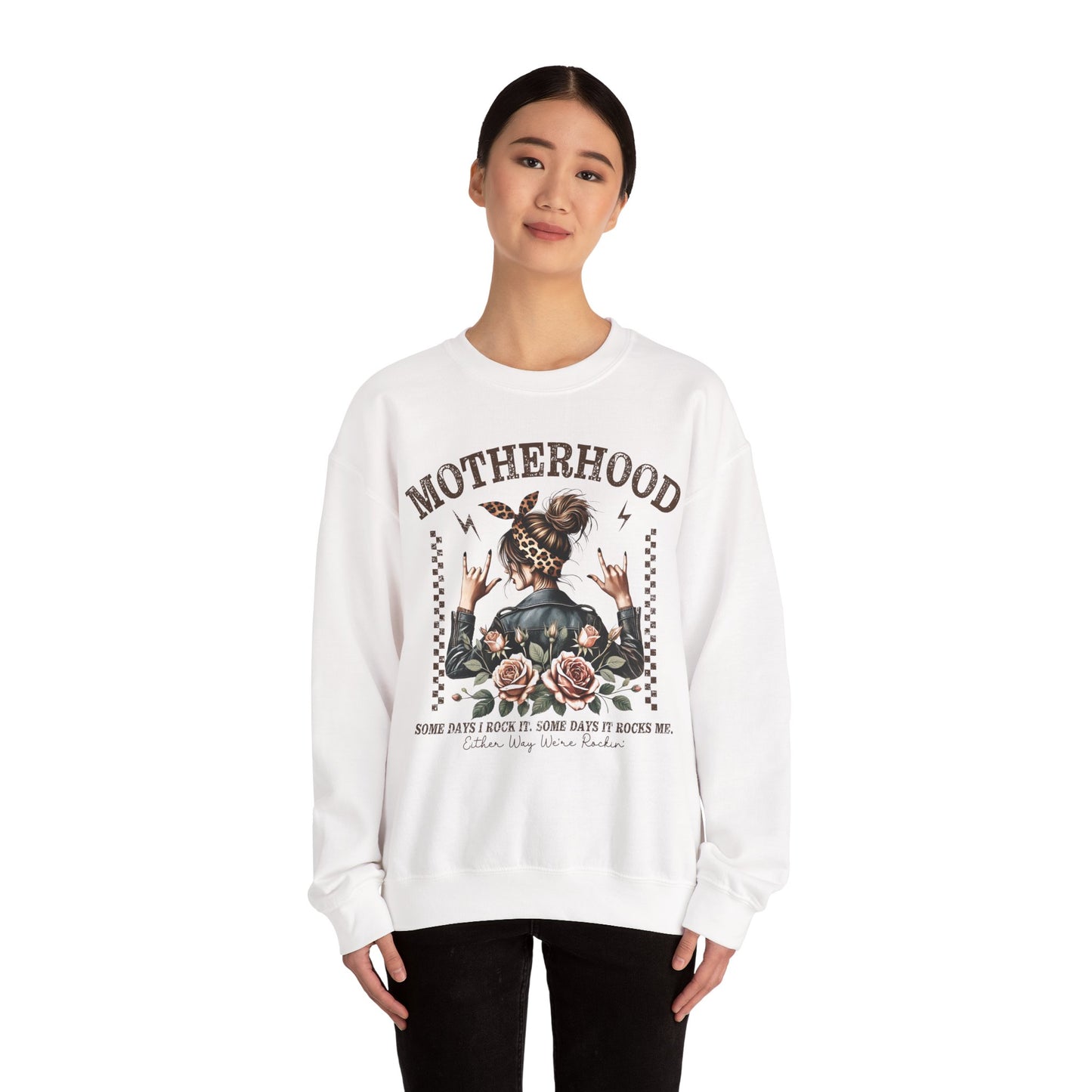 Motherhood Either Way Were Rockin Heavy Blend™ Crewneck Sweatshirt
