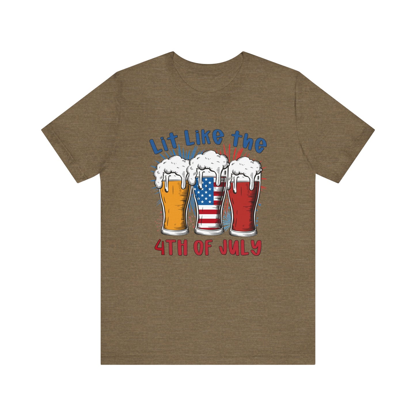 Lit Like The Fourth Of July Jersey Short Sleeve Tee