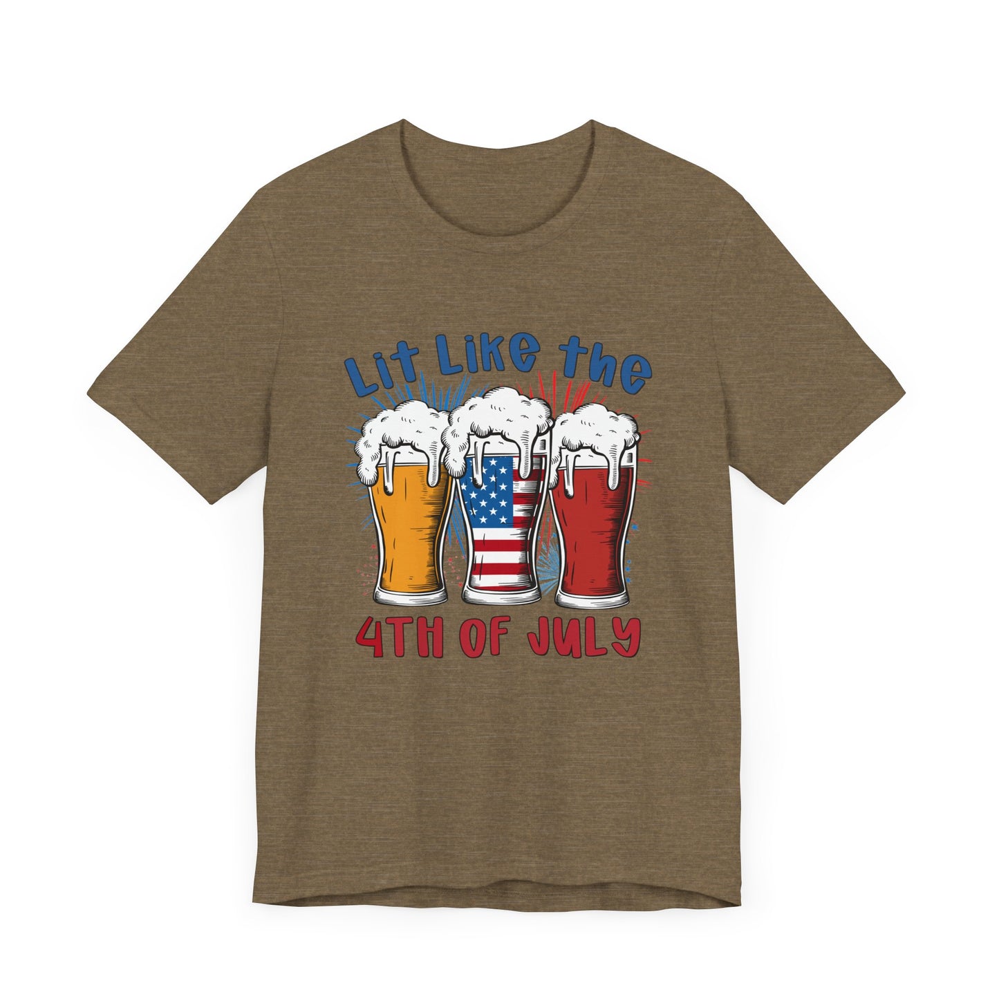 Lit Like The Fourth Of July Jersey Short Sleeve Tee
