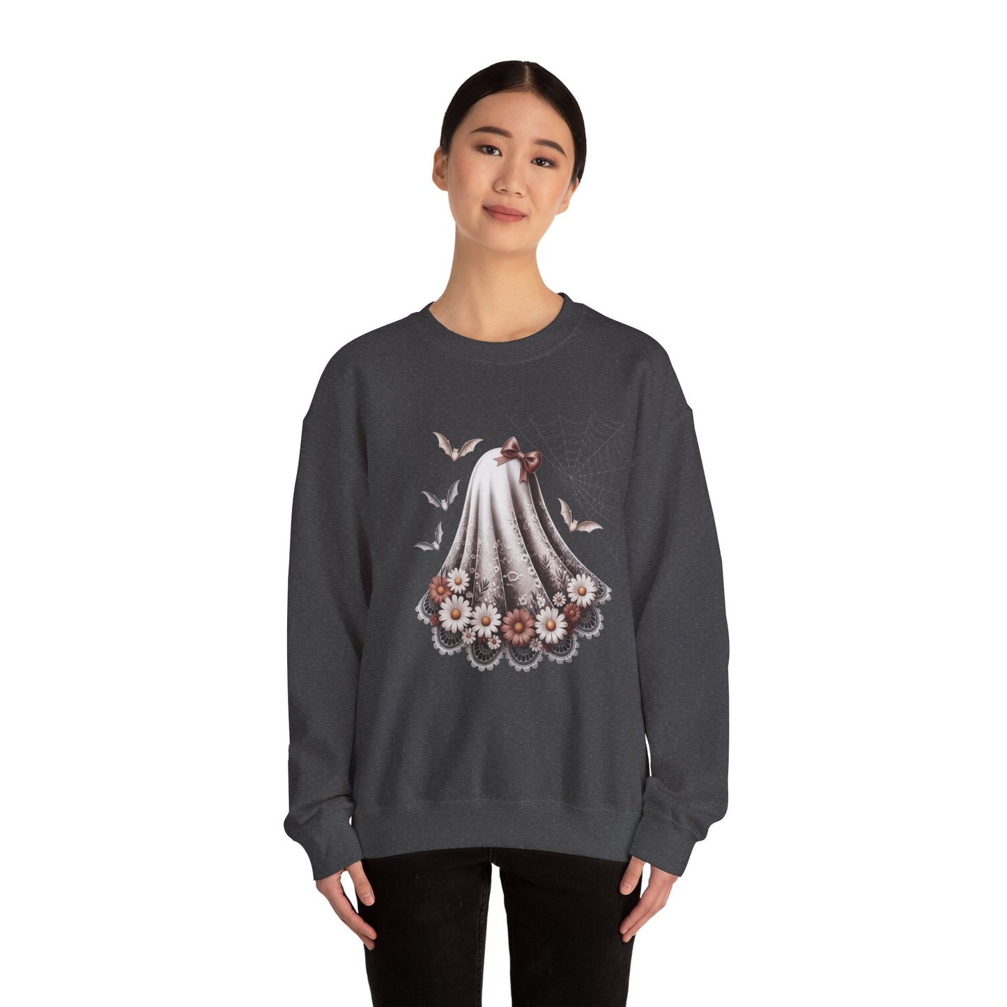 Lace Ghost Heavy Blend™ Crewneck Sweatshirt