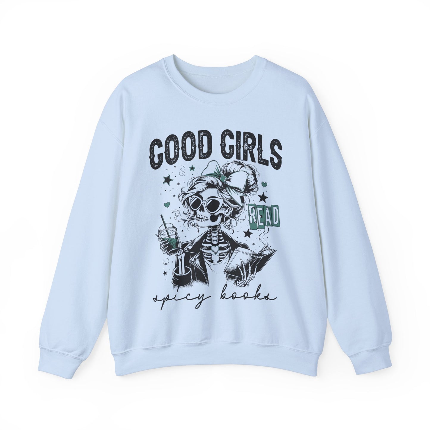 Good Girls Read Spicy Books Heavy Blend™ Crewneck Sweatshirt