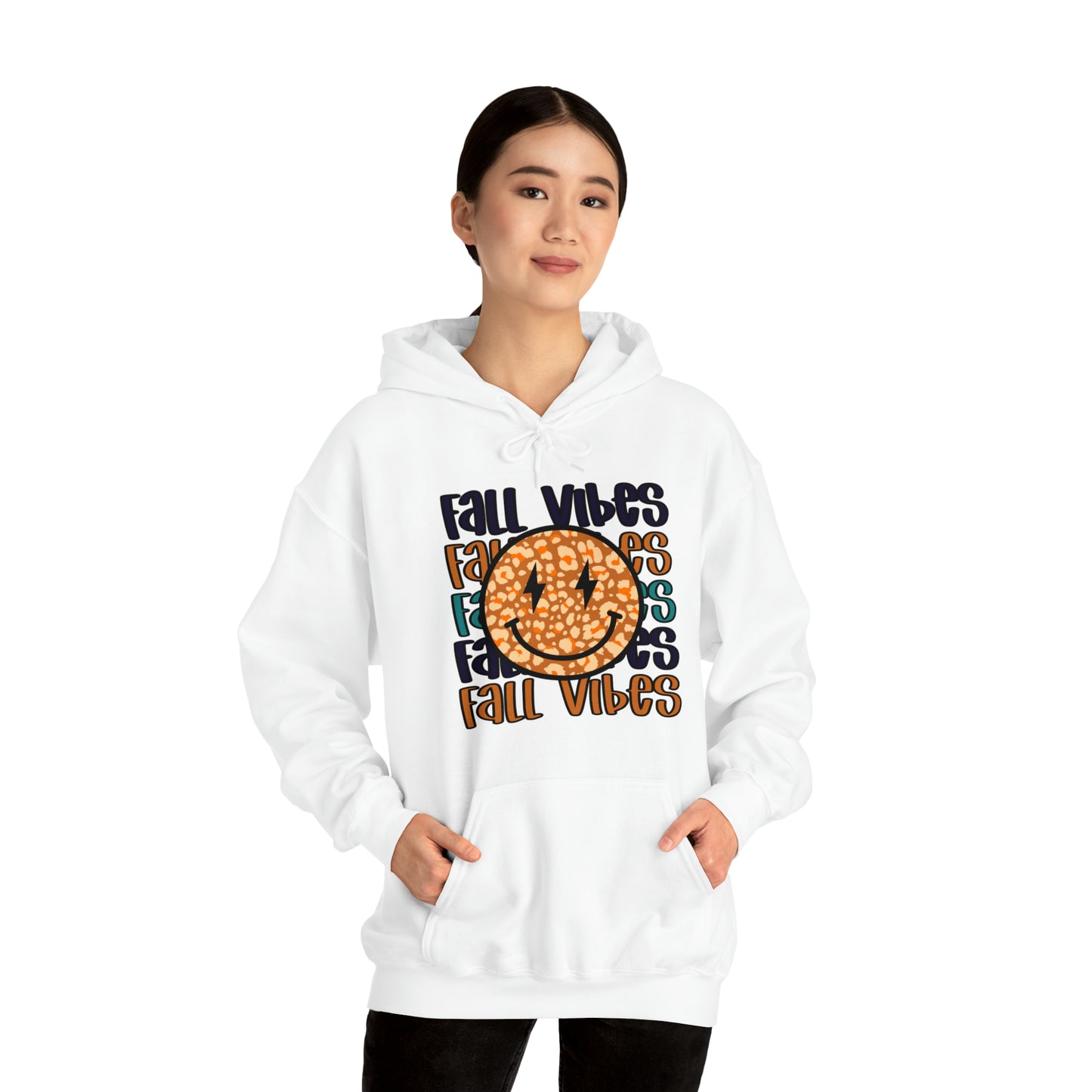 Fall Vibes Smile Heavy Blend™ Hooded Sweatshirt