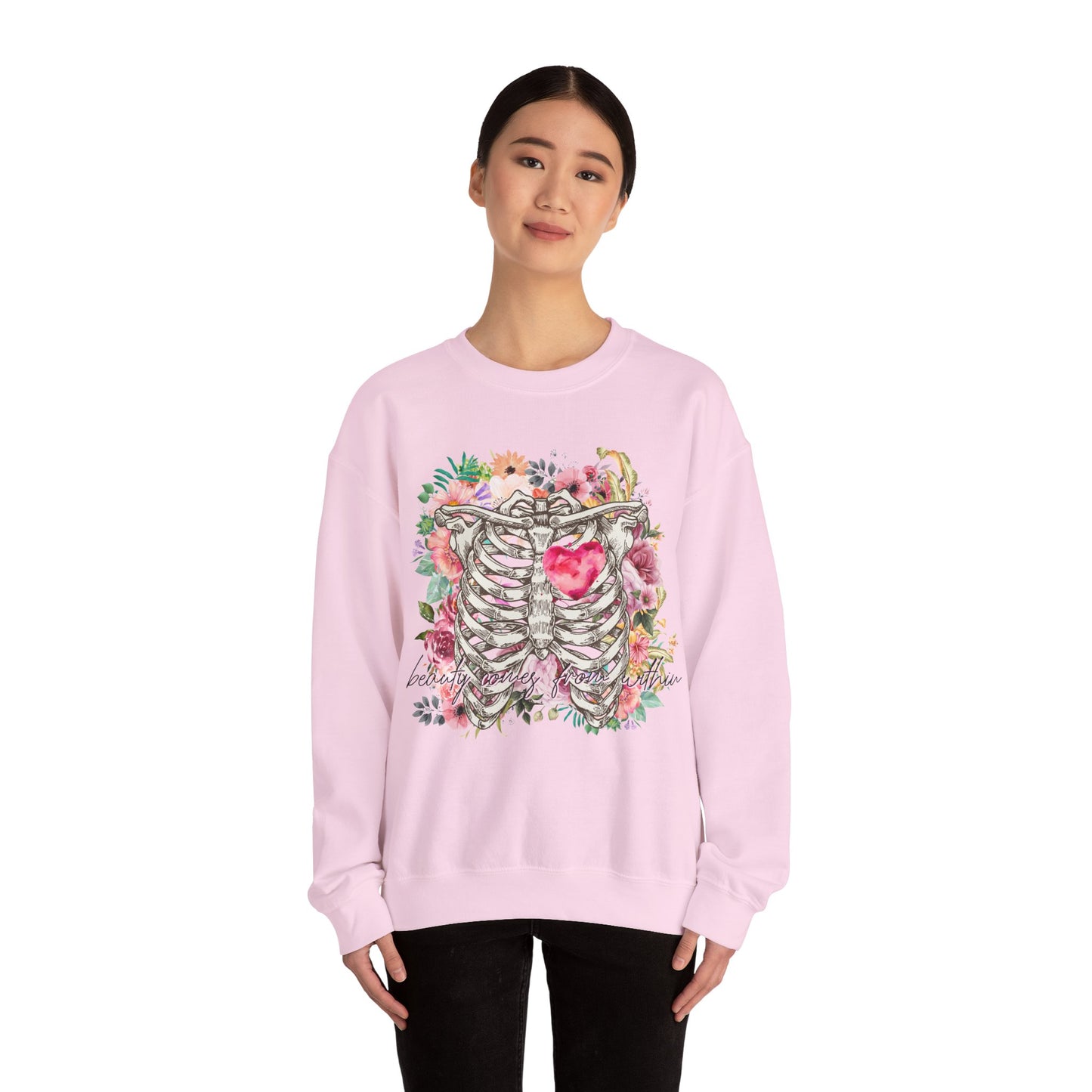 Beauty Comes From Within Heavy Blend™ Crewneck Sweatshirt