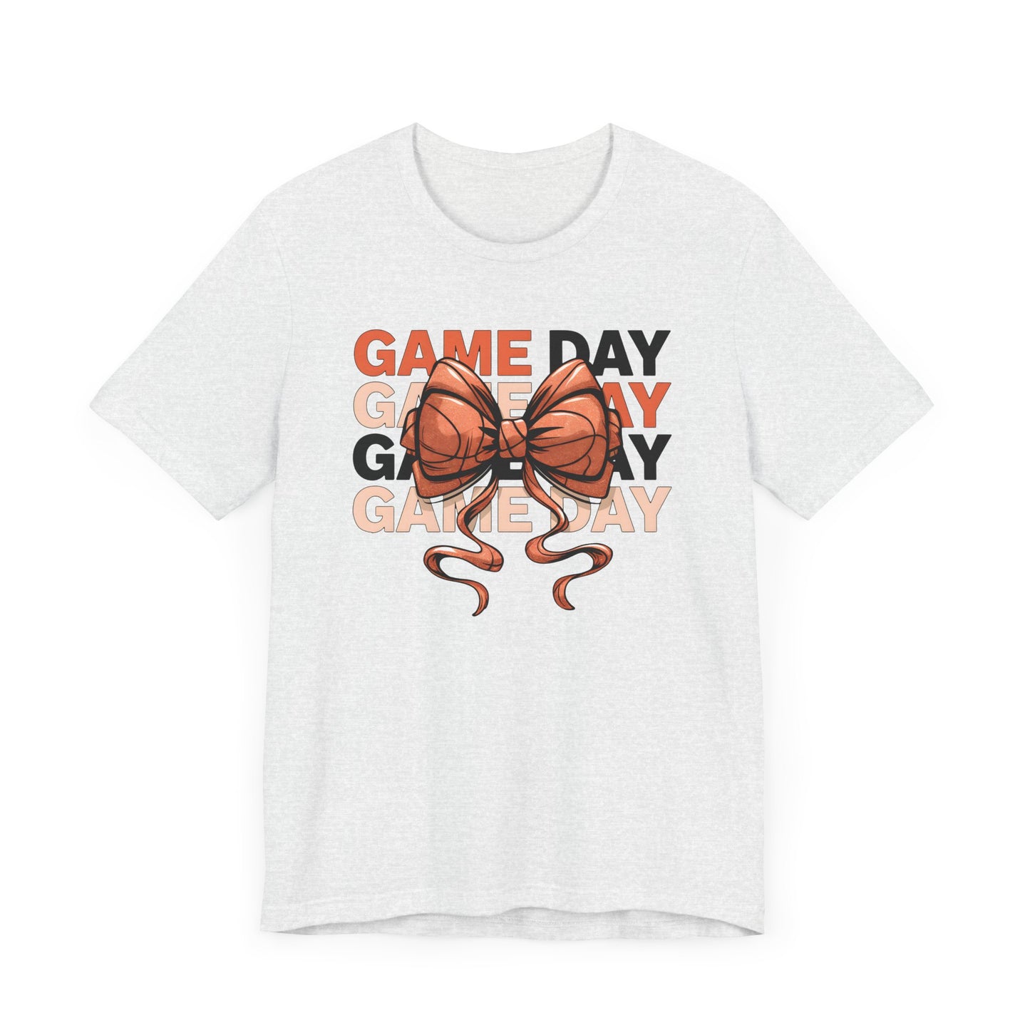 Game Day Basketball Bow Jersey Short Sleeve Tee