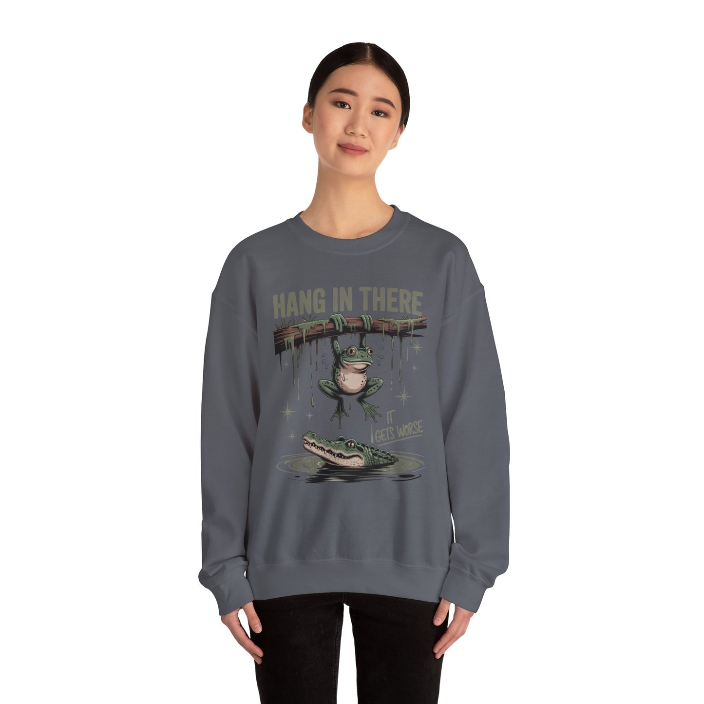 Hang In There Heavy Blend™ Crewneck Sweatshirt