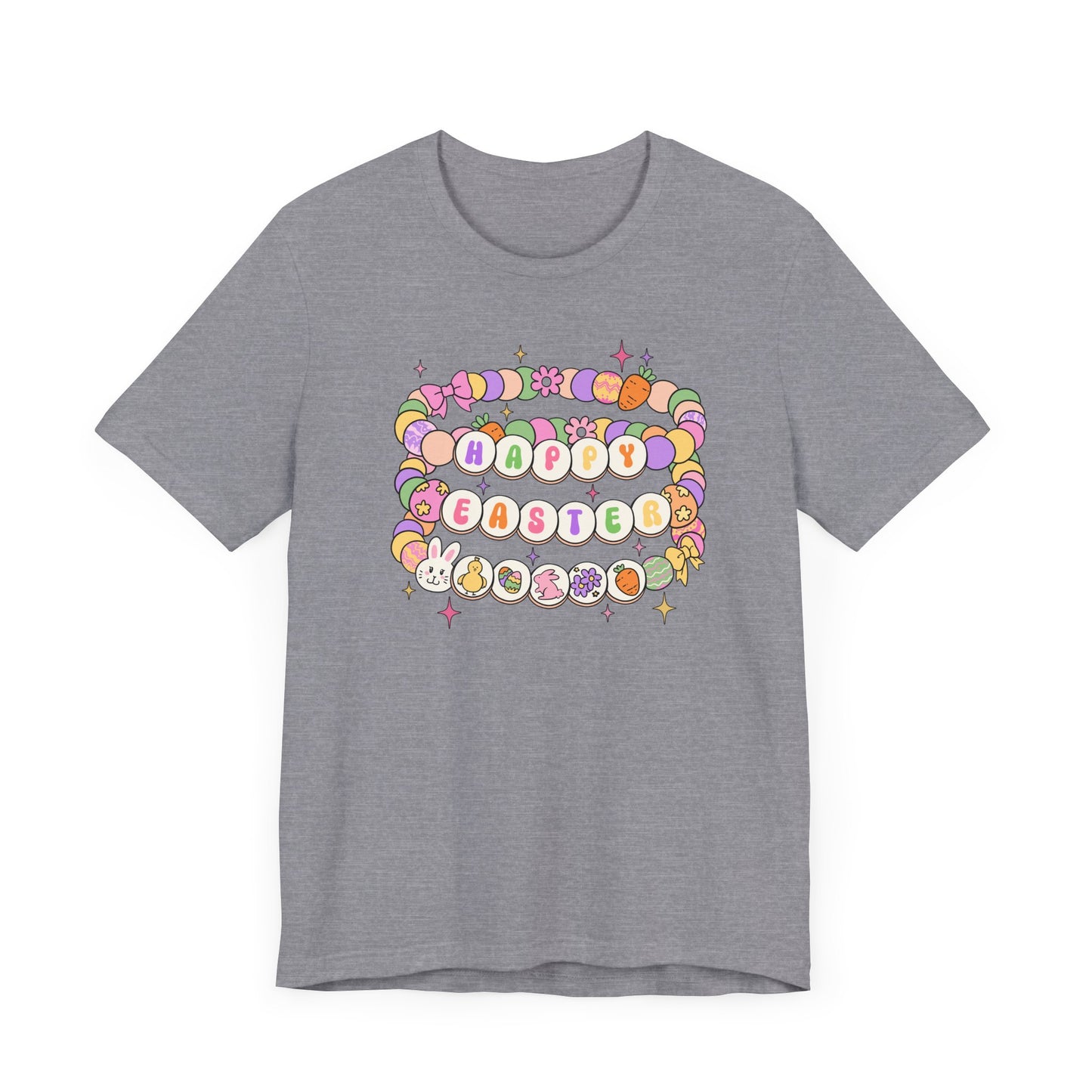 Happy Easter Beaded Bracelets Jersey Short Sleeve Tee