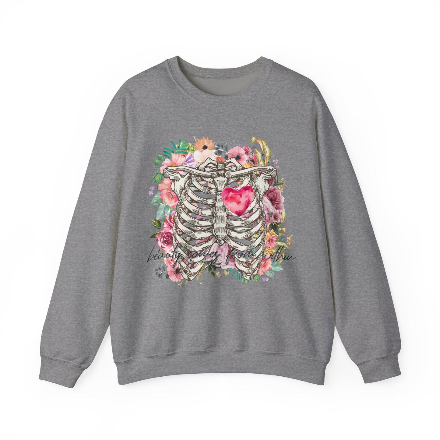 Beauty Comes From Within Heavy Blend™ Crewneck Sweatshirt