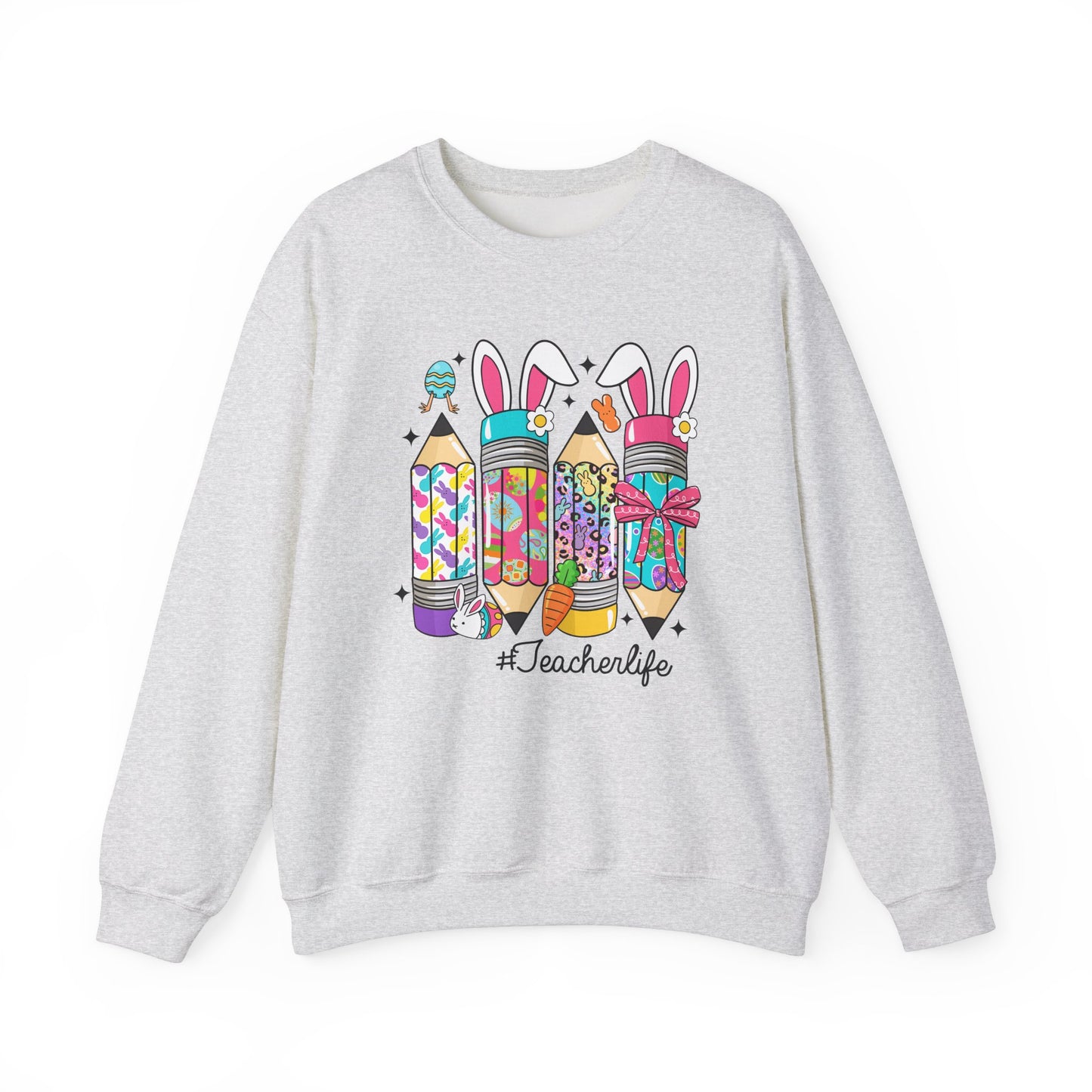 Easter Pencils Teacher Life Heavy Blend™ Crewneck Sweatshirt