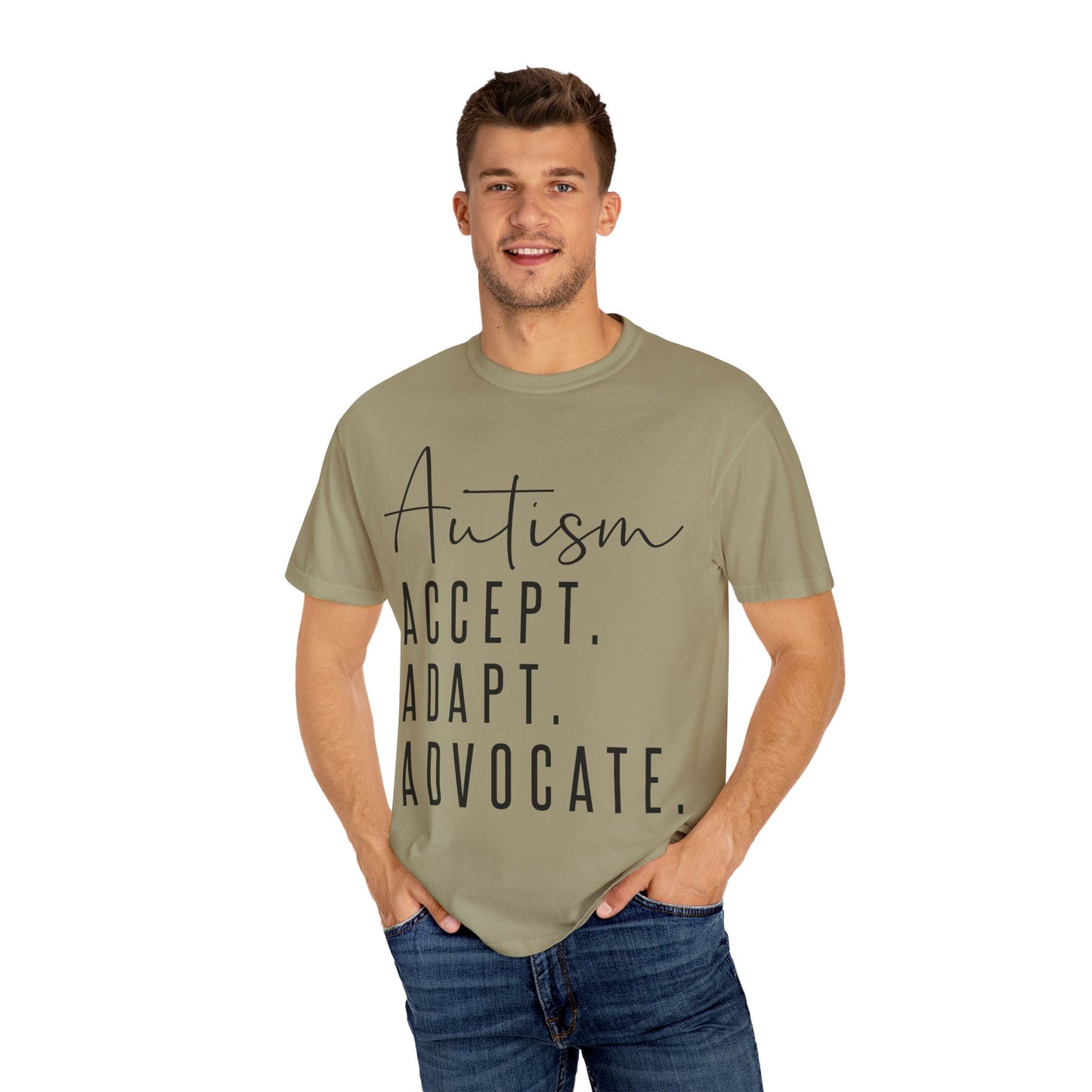 Autism Accept Adapt Advocate Garment-Dyed T-shirt