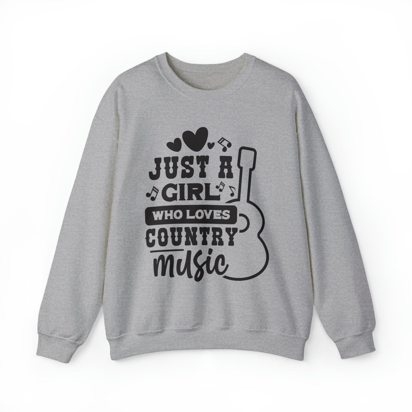 Just a Girl Who Loves Country Music Heavy Blend™ Crewneck Sweatshirt