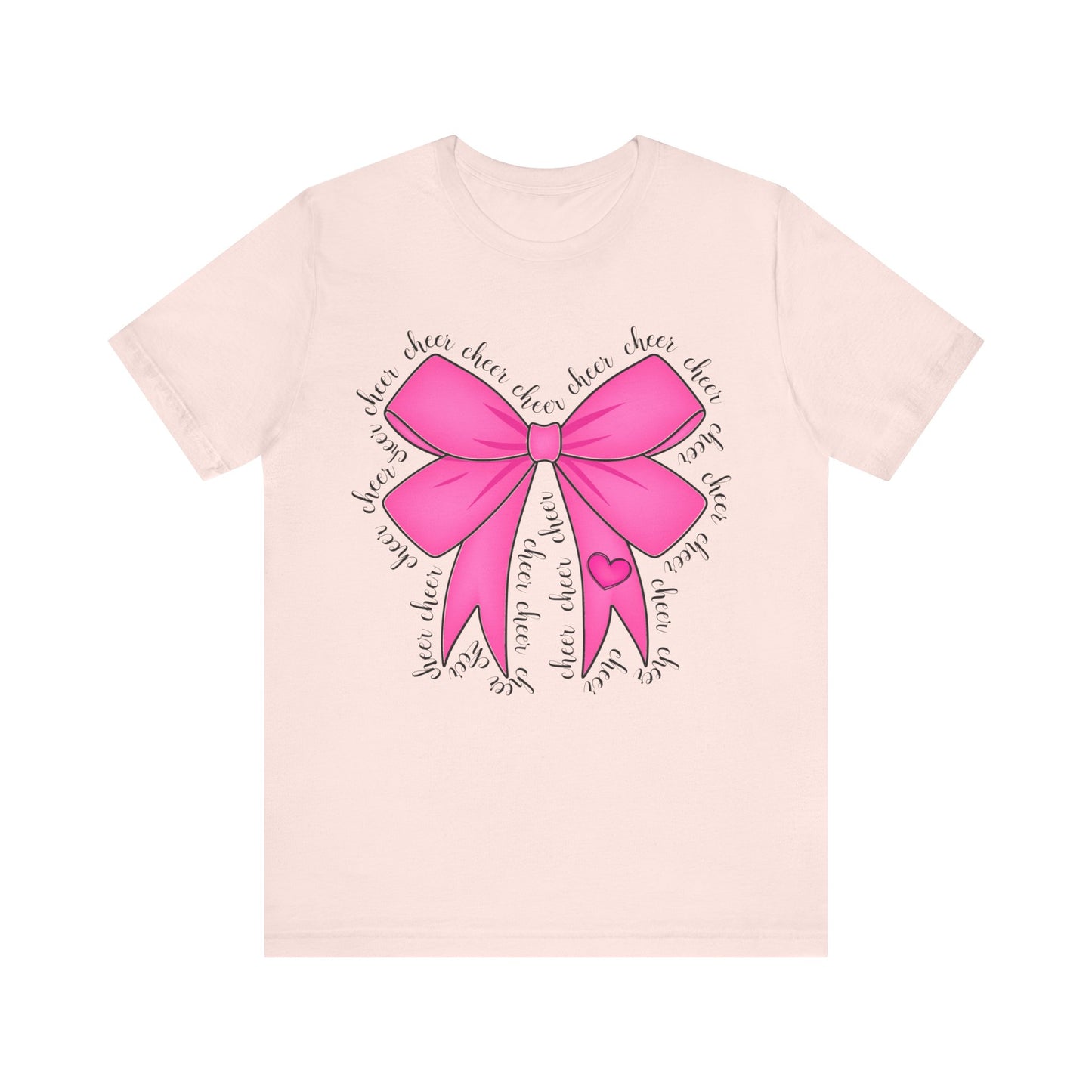Pink Cheer Bow Jersey Short Sleeve Tee