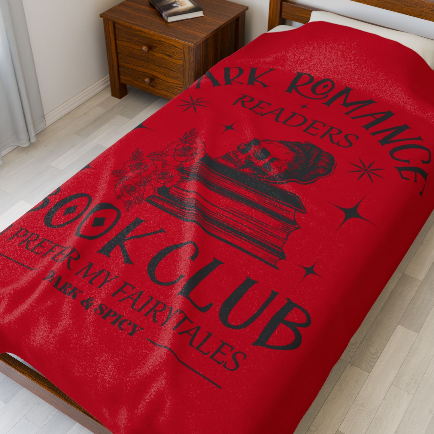 Dark Romance Readers Book Club Velveteen Plush Blanket