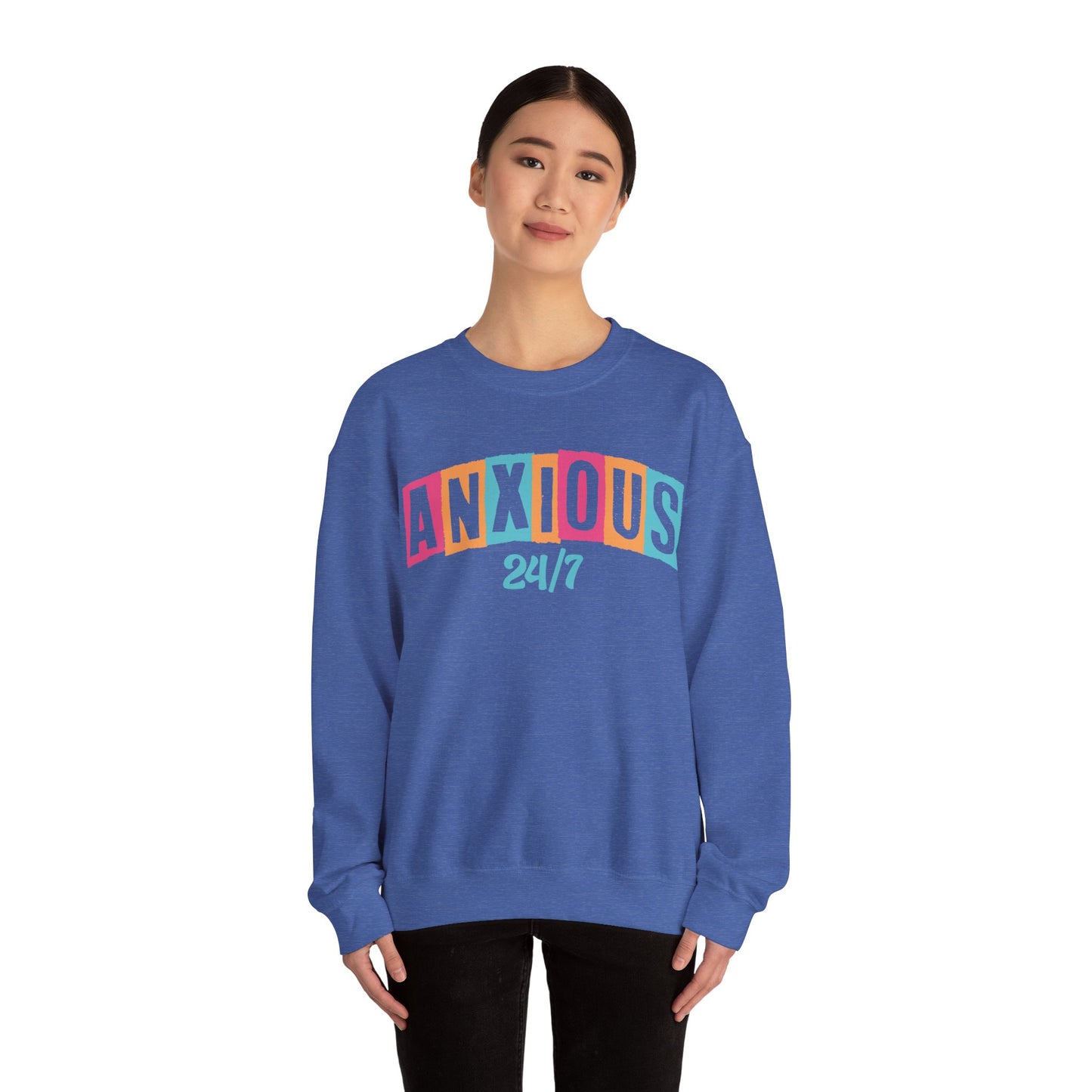 Anxious 24/7 Heavy Blend™ Crewneck Sweatshirt