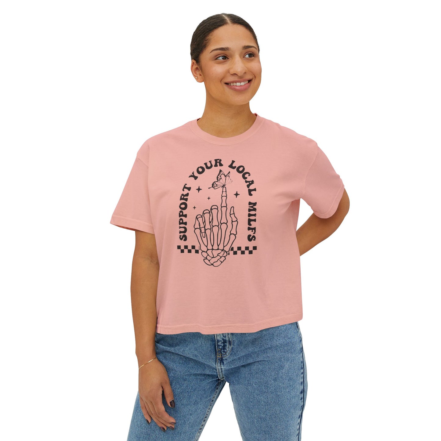 Support Your Local Milfs Women's Boxy Tee
