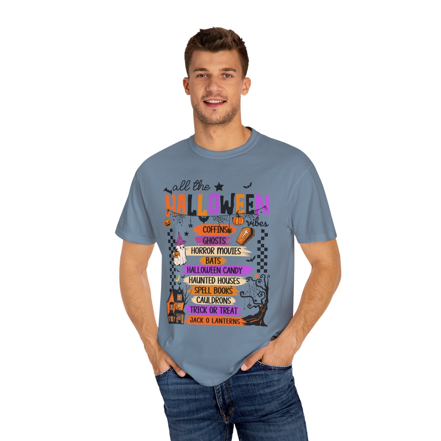 All The Halloween Vibes Garment-Dyed T-shirt