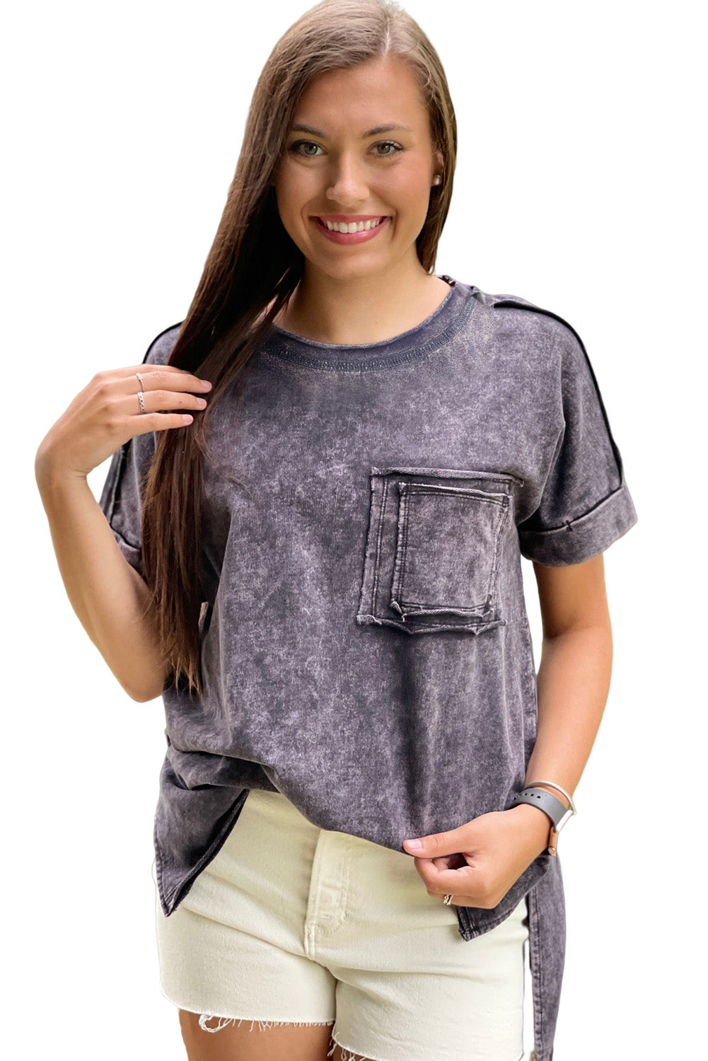 Expose Seam Raglan Sleeve Plus Size T Shirt