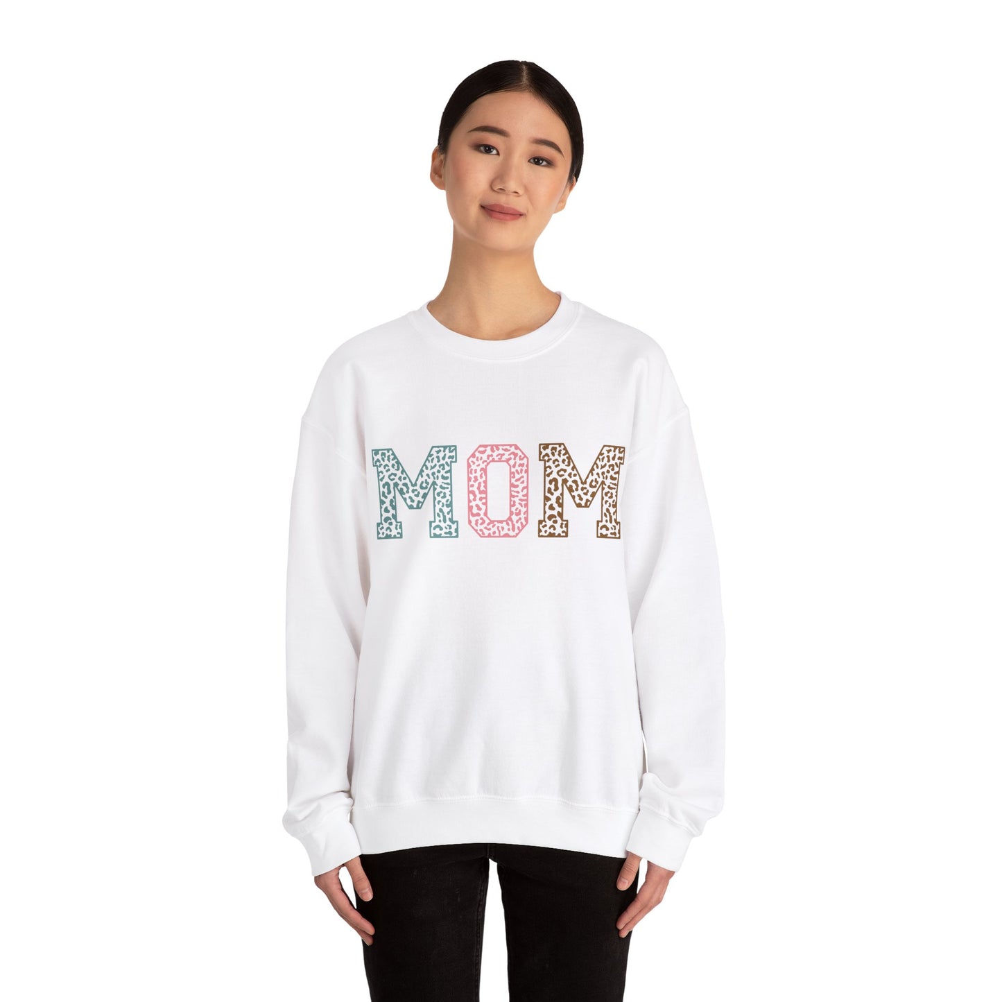 Leopard MOM Heavy Blend™ Crewneck Sweatshirt