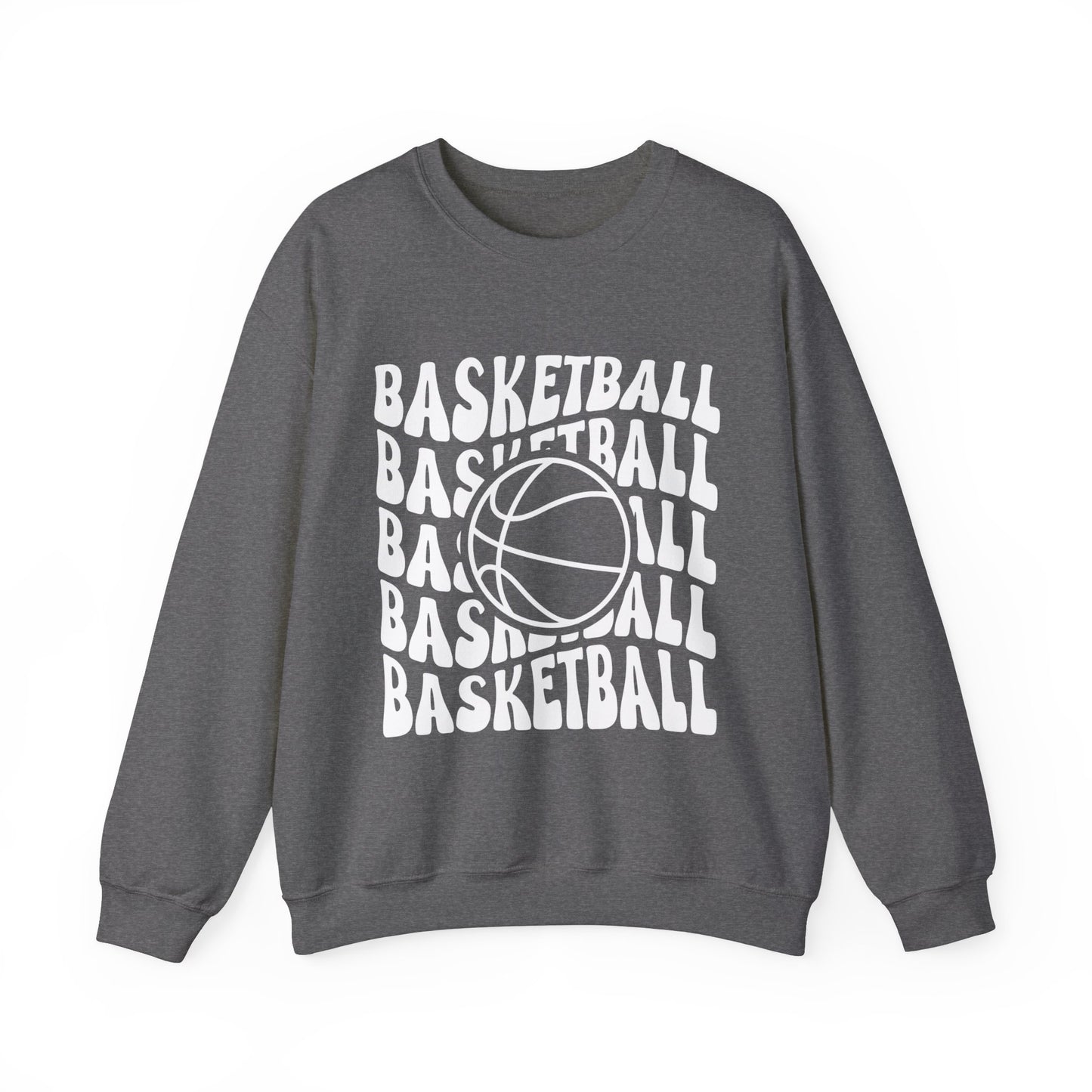 Retro Basketball Heavy Blend™ Crewneck Sweatshirt