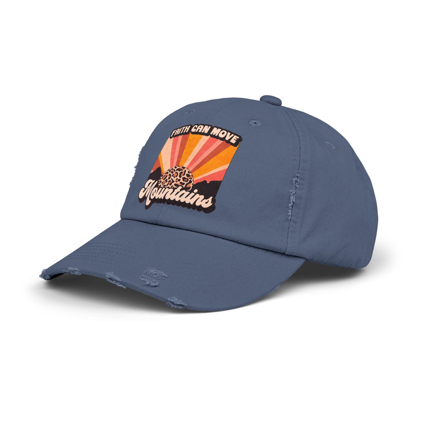 Faith Can Move Mountains Distressed Cap